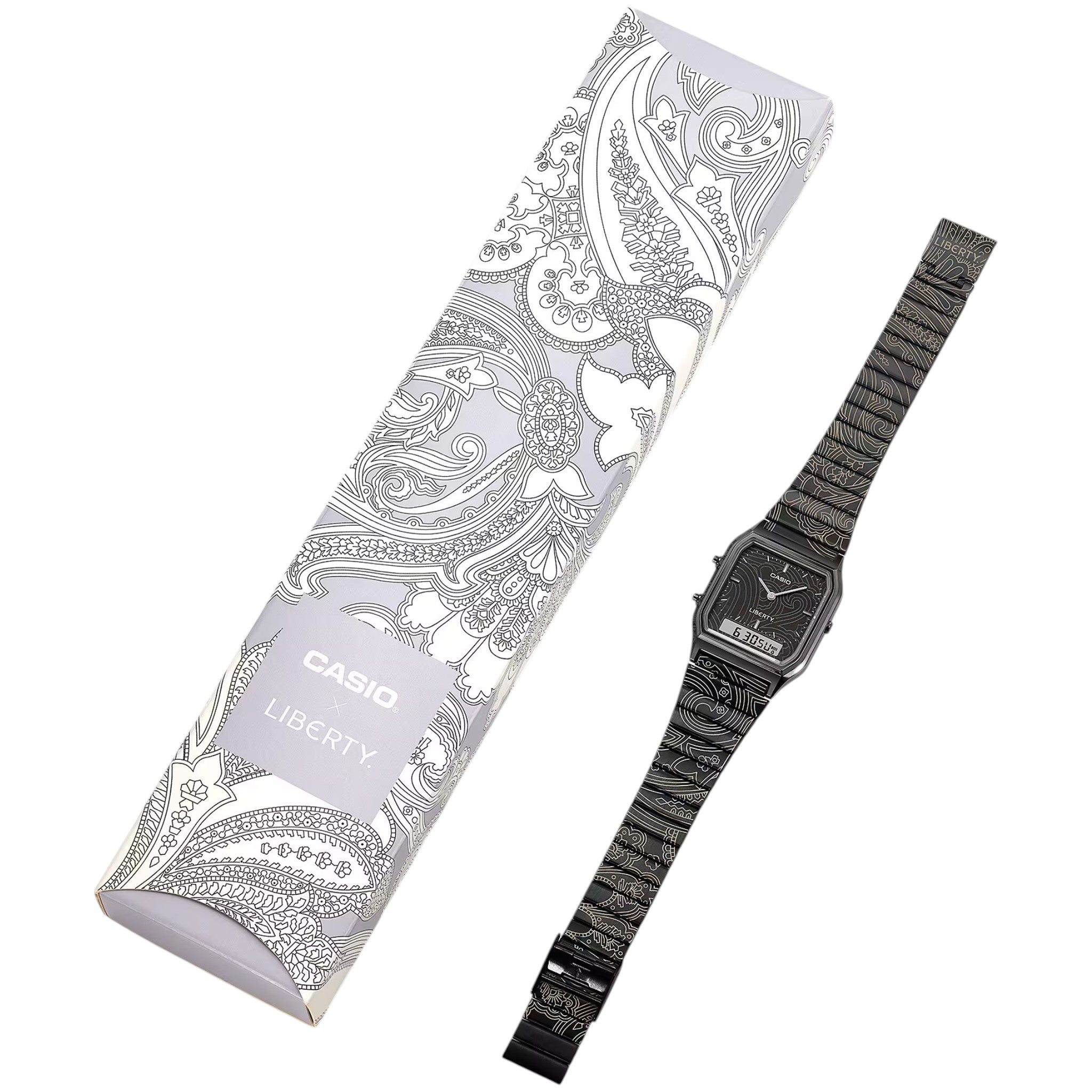 Montre Casio Vintage Mixte AQ-230EBLT-1A Noir Édition Limitée Liberty London