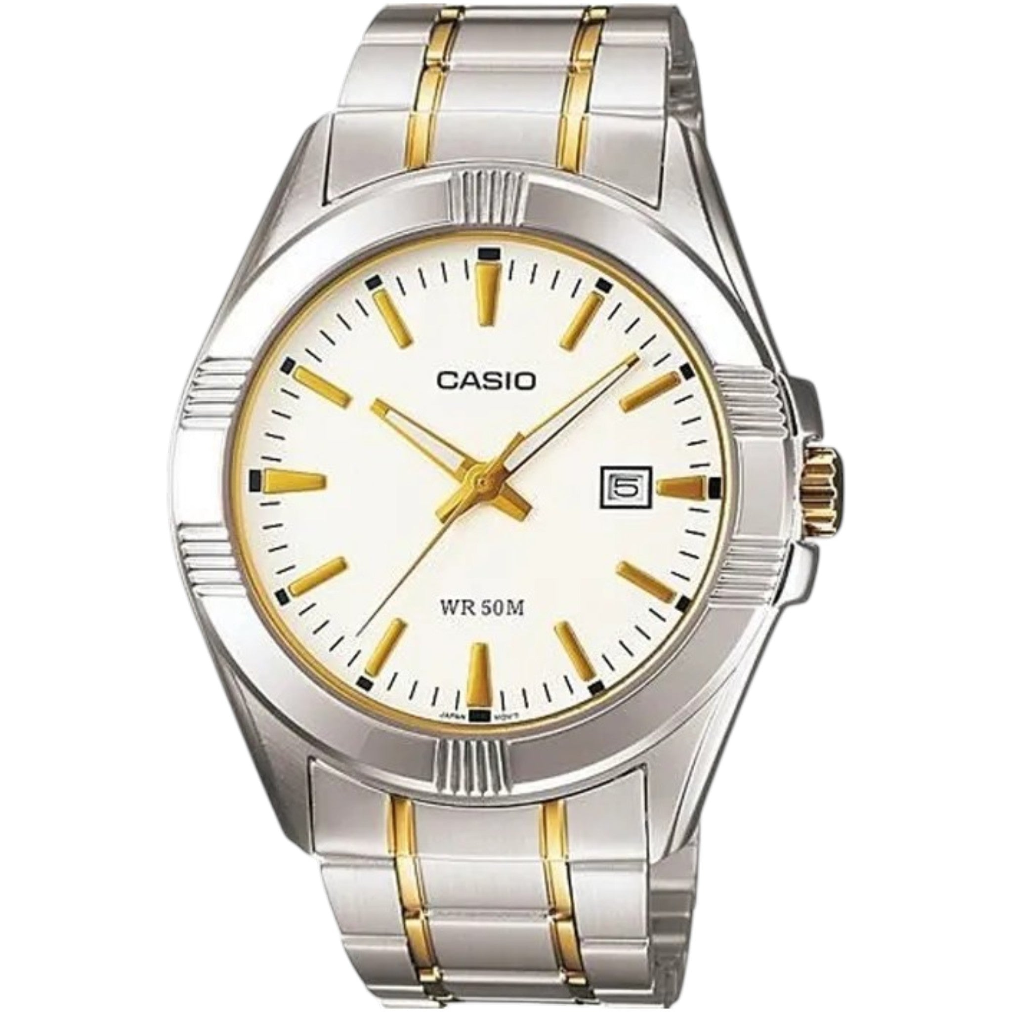 Casio Herrenuhr MTP-1308D-1A2 Quarz Analog Silber Schwarz