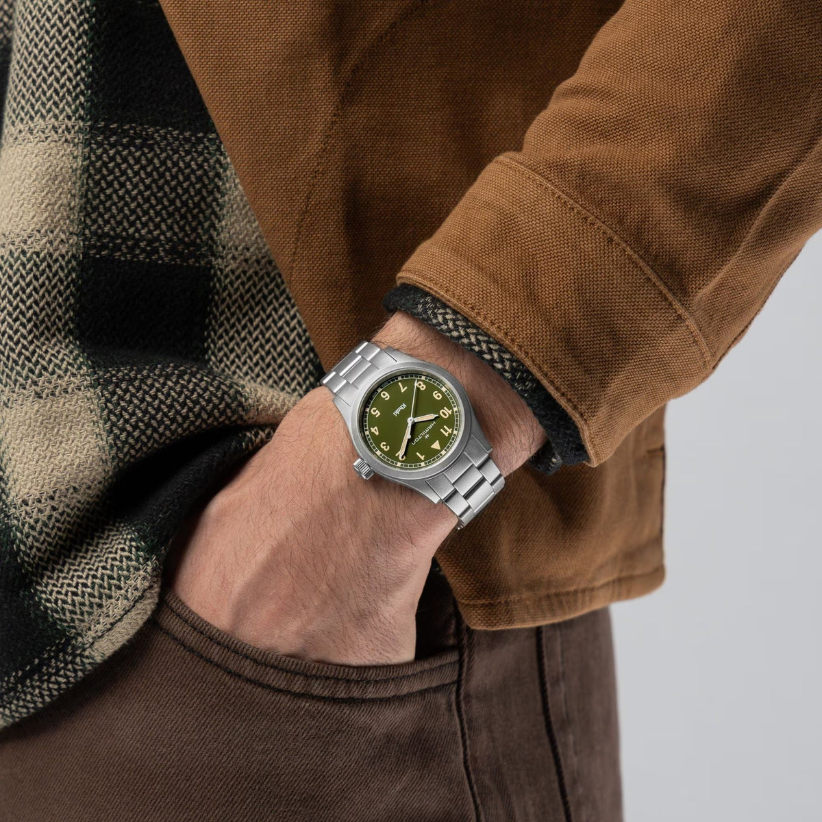 Montre Hamilton Khaki Field Automatique H69401160 Homme Vert