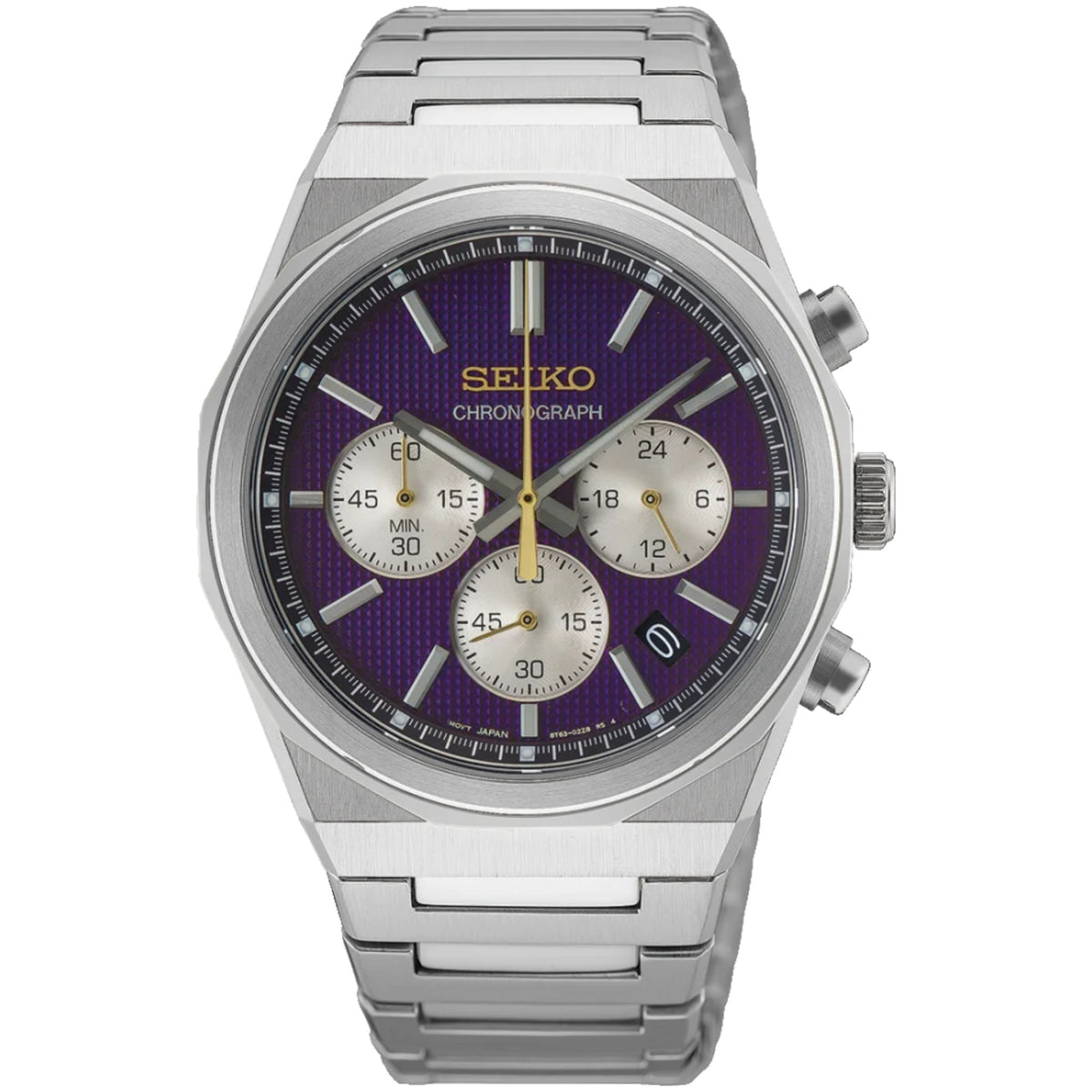 Seiko Essentials Men's Watch HGK003P1 Chronograph Limited Edition 145th Anniversary Silver Purple