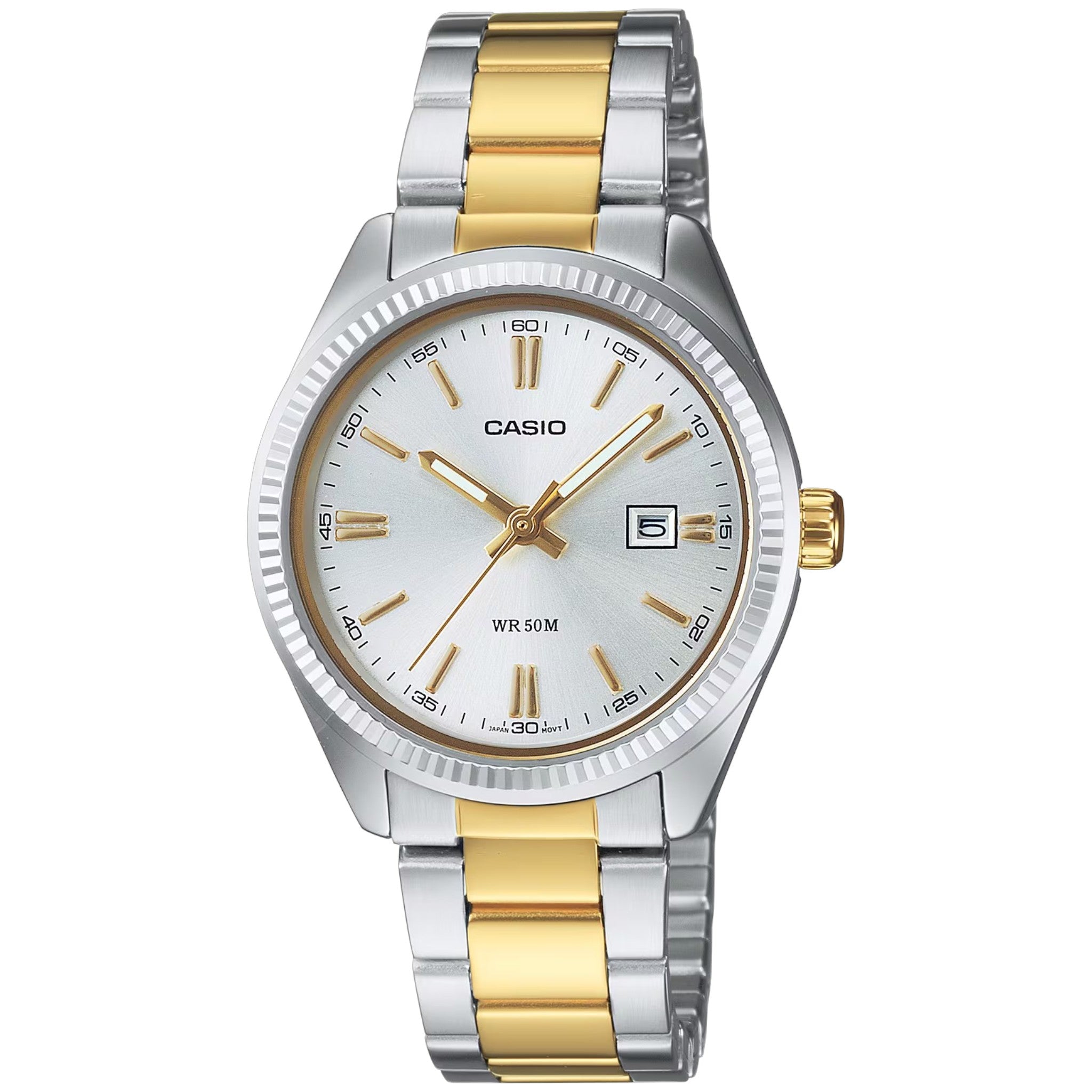 Casio Timeless Women's Watch LTP-1302PSG-7A Silver-Tone Gold-Tone