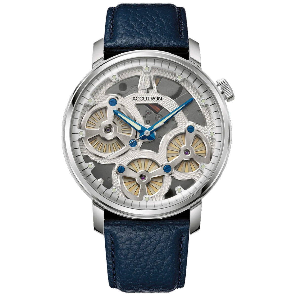 Bulova Watch 26A209A Electrostatic 44mm Leather Silver Men's
