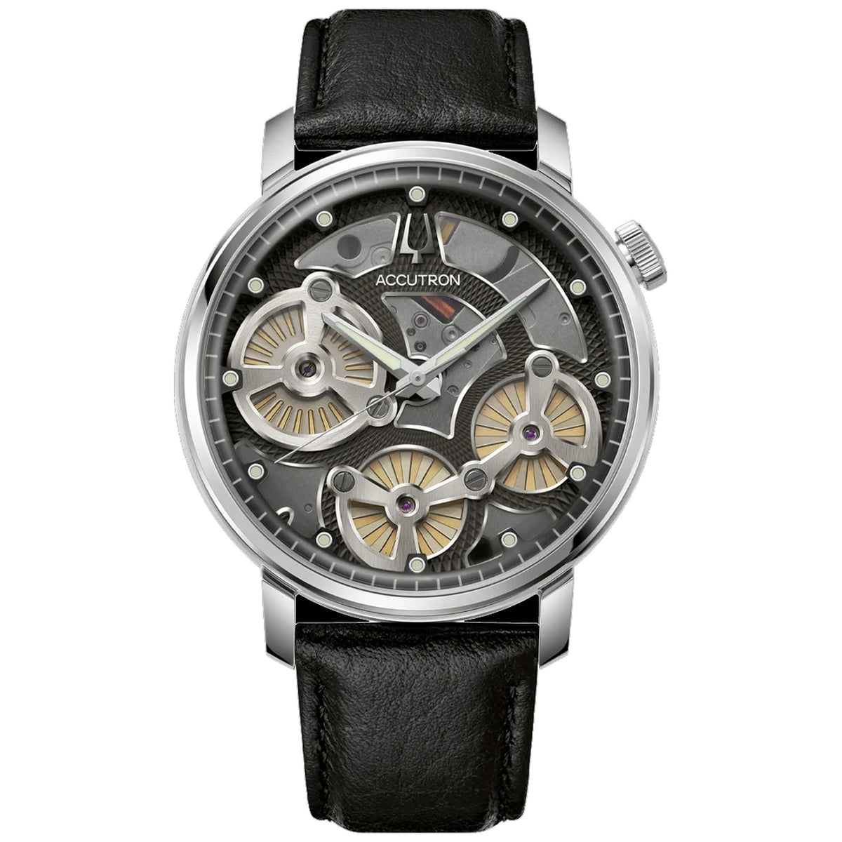 Reloj Bulova 26A210A Electrostatic 44mm Cuero Gris Hombre