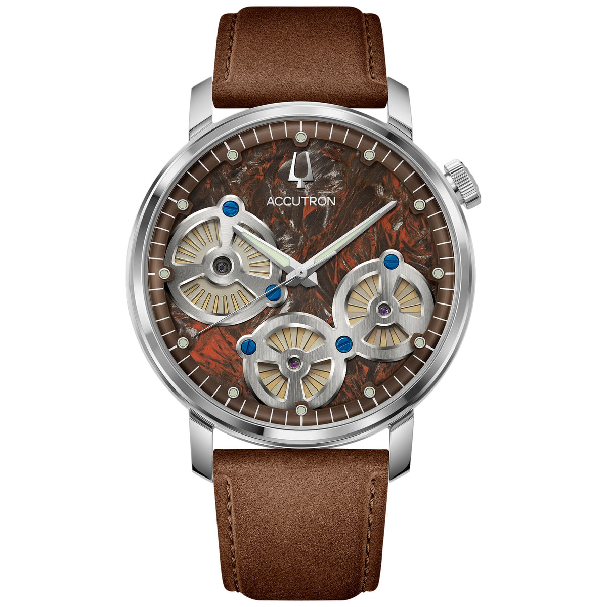 Montre Bulova 26A214 Electrostatic 43.5mm Cuir Rouge Homme
