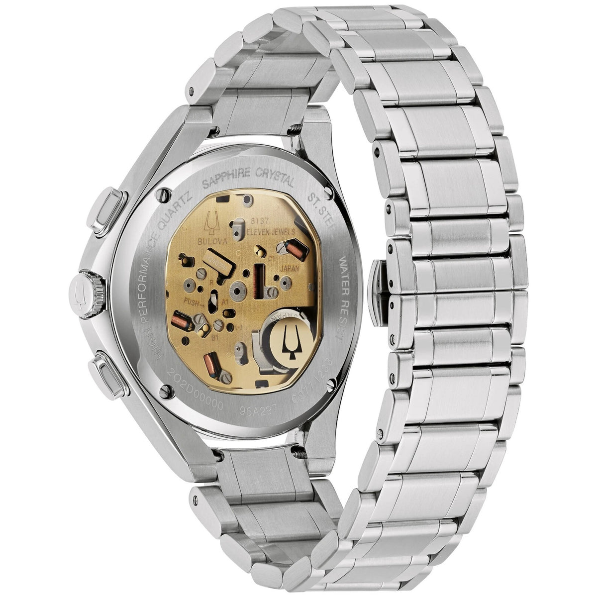 Orologio Bulova 96A297 Curv Cronografo 44mm Verde Uomo