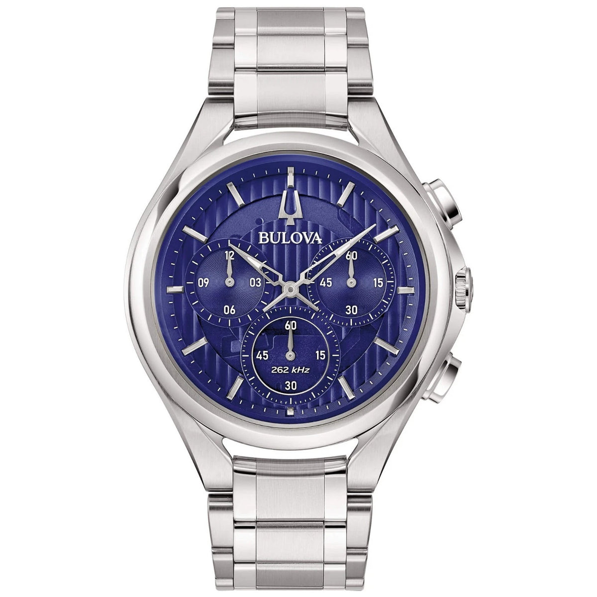 Bulova 96A302 Curv Chronograph 44mm Blue Men's Watch