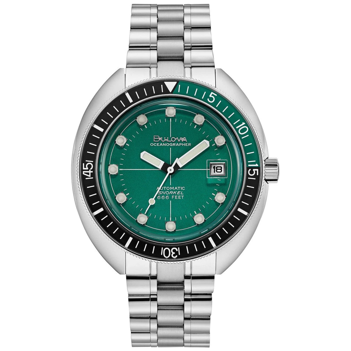 Bulova 96B322 Oceanographer Automatikuhr 44 mm Grün Herren