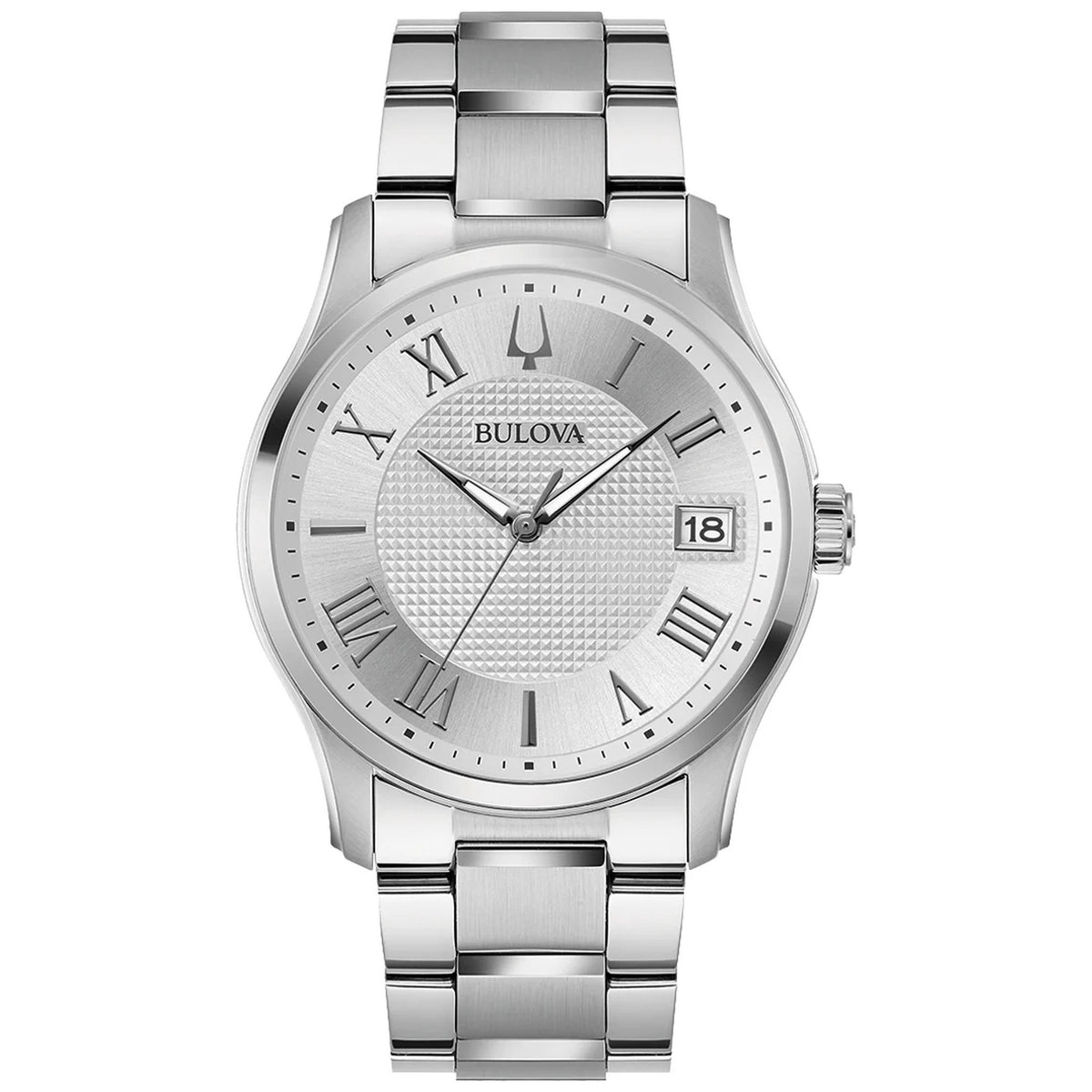 Bulova 96B391 Wilton 41mm Herrenuhr Silberfarben