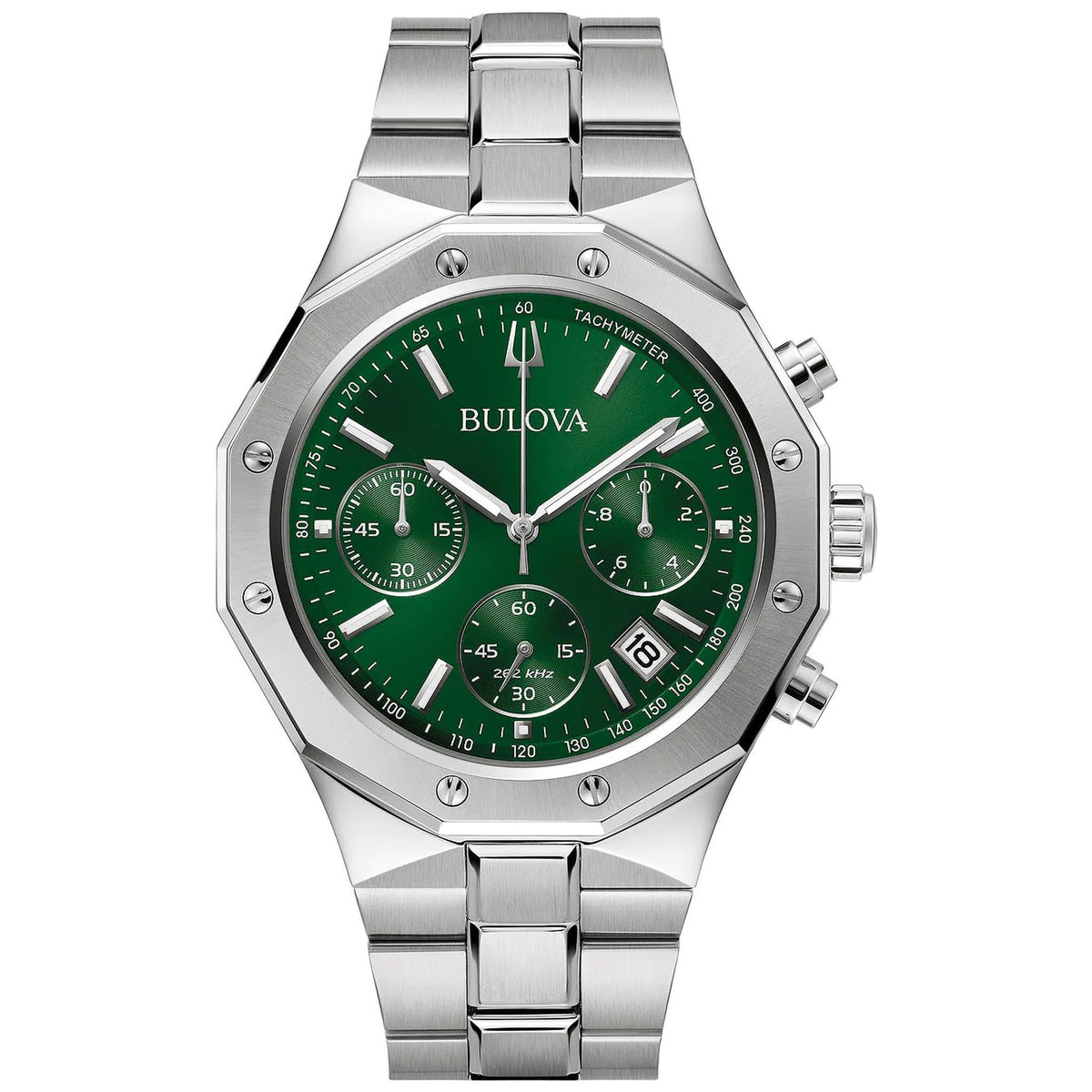 Bulova 96B409 Herrenuhr Classic Chronograph 44mm Grün