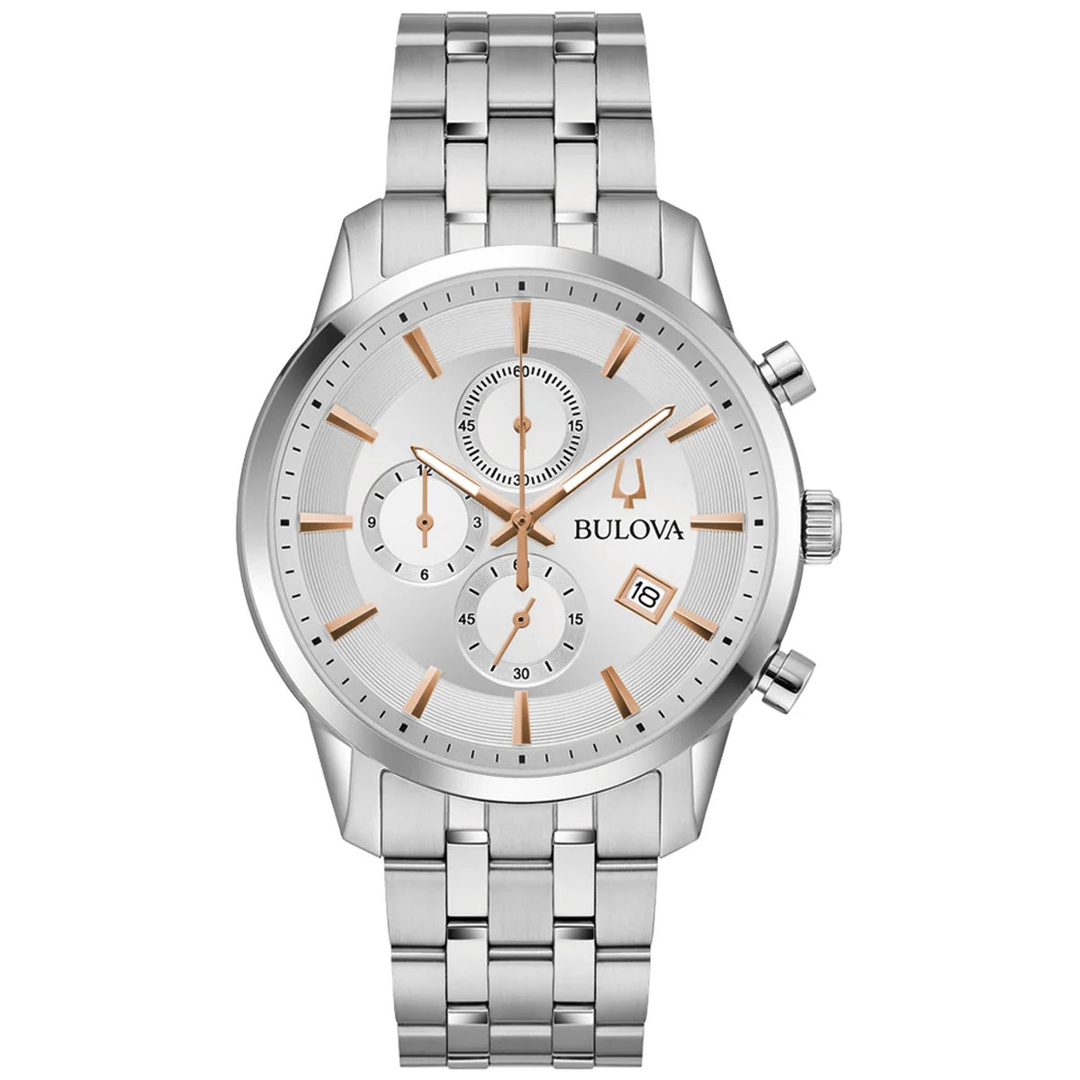 Montre Bulova 96B411 Sutton Chronographe 41mm Argenté Homme