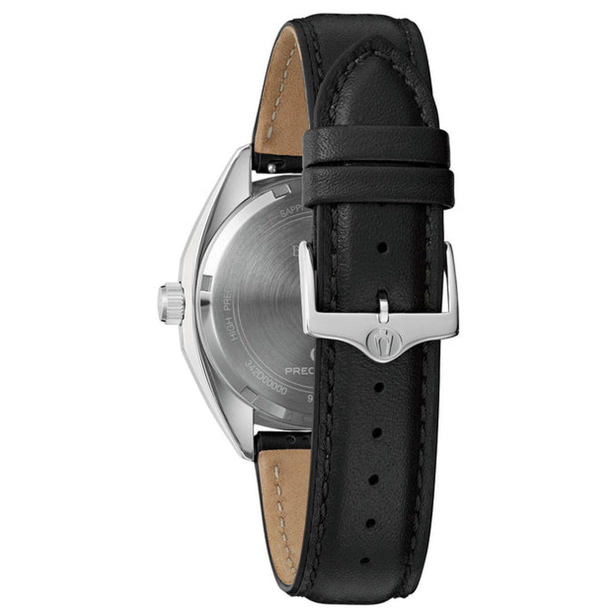 Bulova 96B414 Jet Star 40mm Herrenuhr Leder Silberfarben