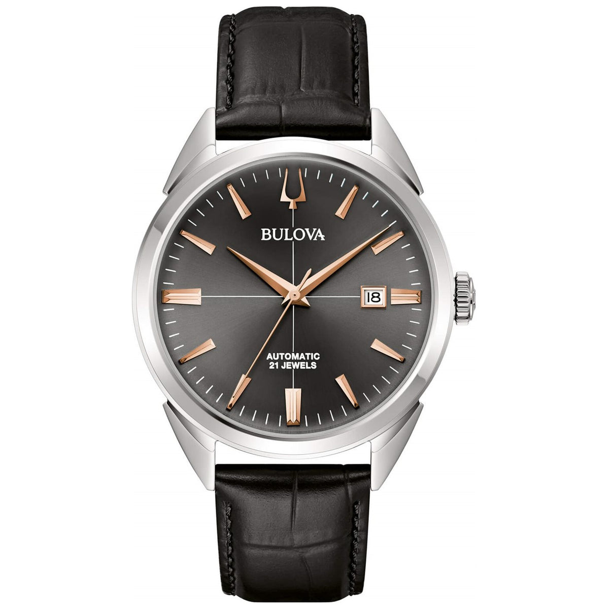 Montre Bulova 96B422 Classic Automatique 41.5mm Cuir Noir Homme