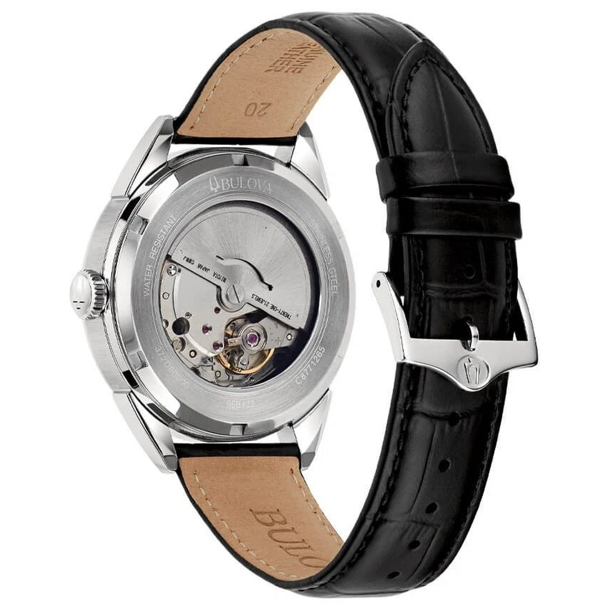 Montre Bulova 96B422 Classic Automatique 41.5mm Cuir Noir Homme