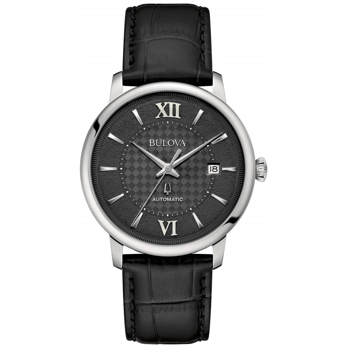 Montre Bulova 96B441 Hudson Automatique 39mm Cuir Noir Homme
