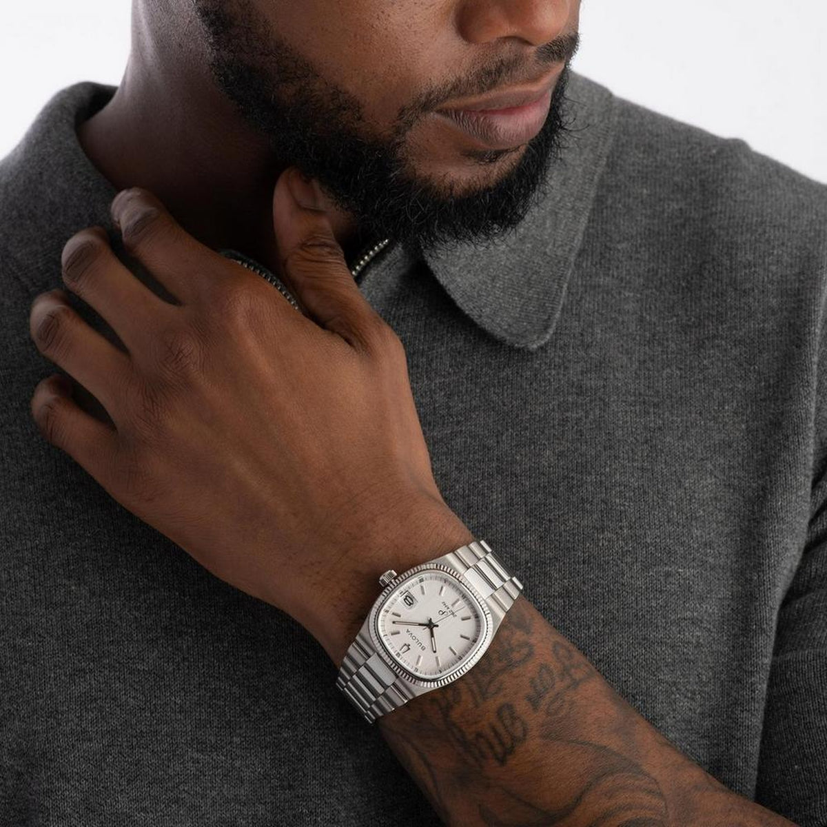 Montre Bulova 96B444 Classic 37.5mm Blanc Homme