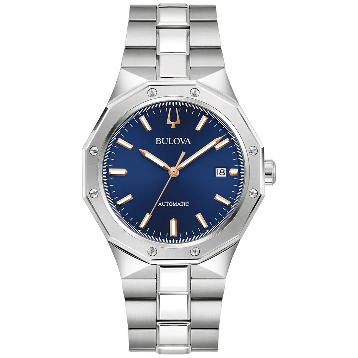 Bulova 96B463 Octagon Automatikuhr 40mm Blau Herren