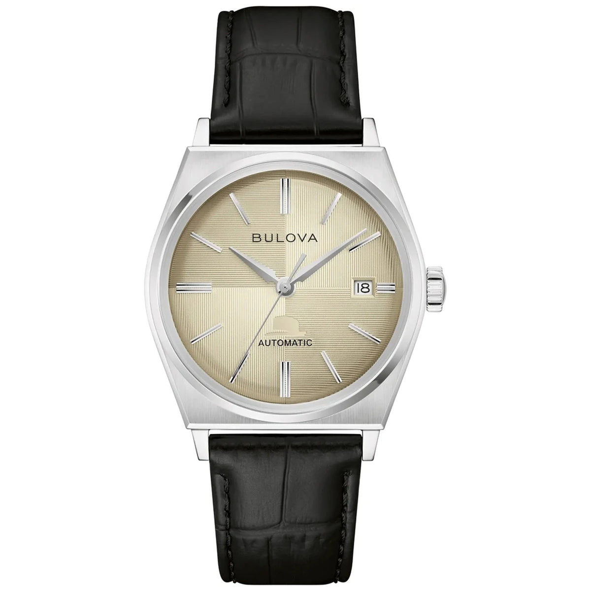 Bulova 96B483 Frank Sinatra Automatik 37mm Herrenuhr beiges Leder
