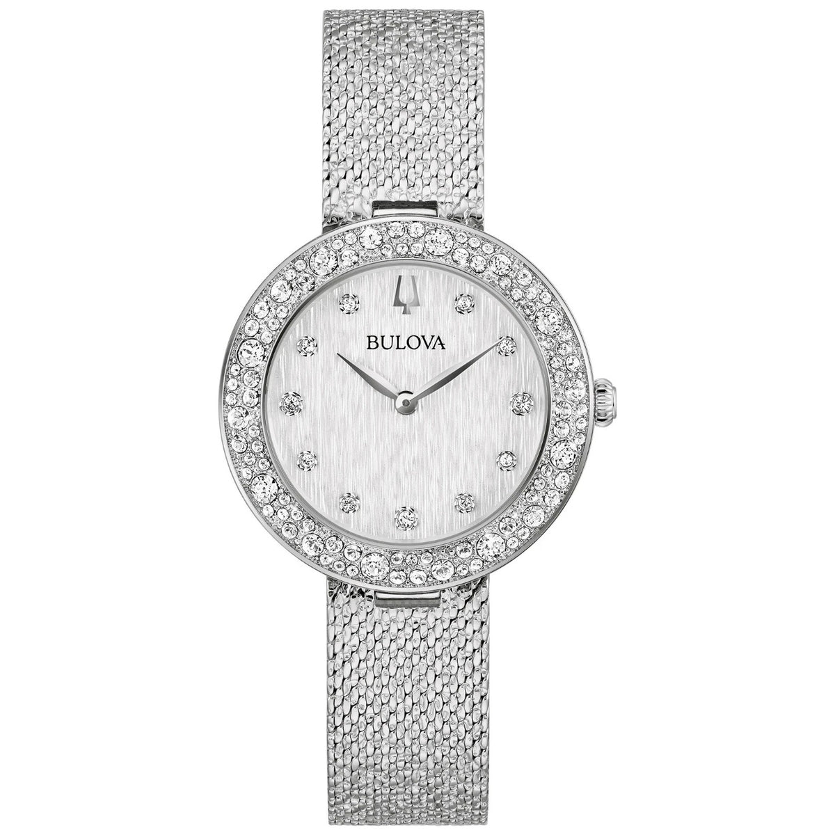 Bulova 96L329 Diamonds 32mm Silver Women's Watch