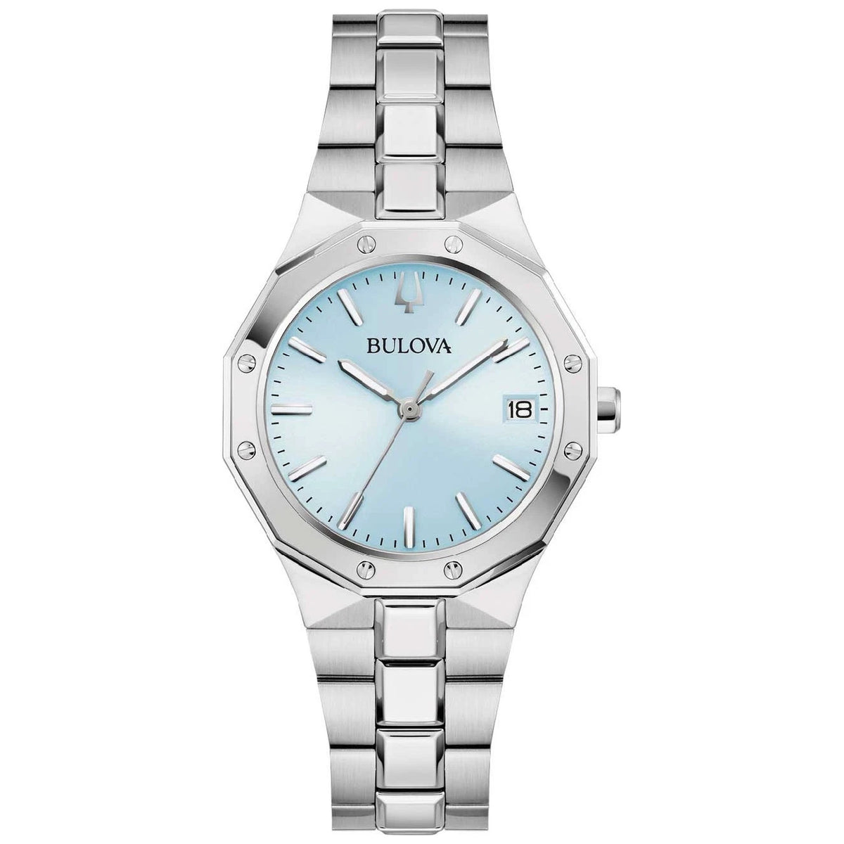 Bulova 96M169 Octagon 32mm Damenuhr Blau
