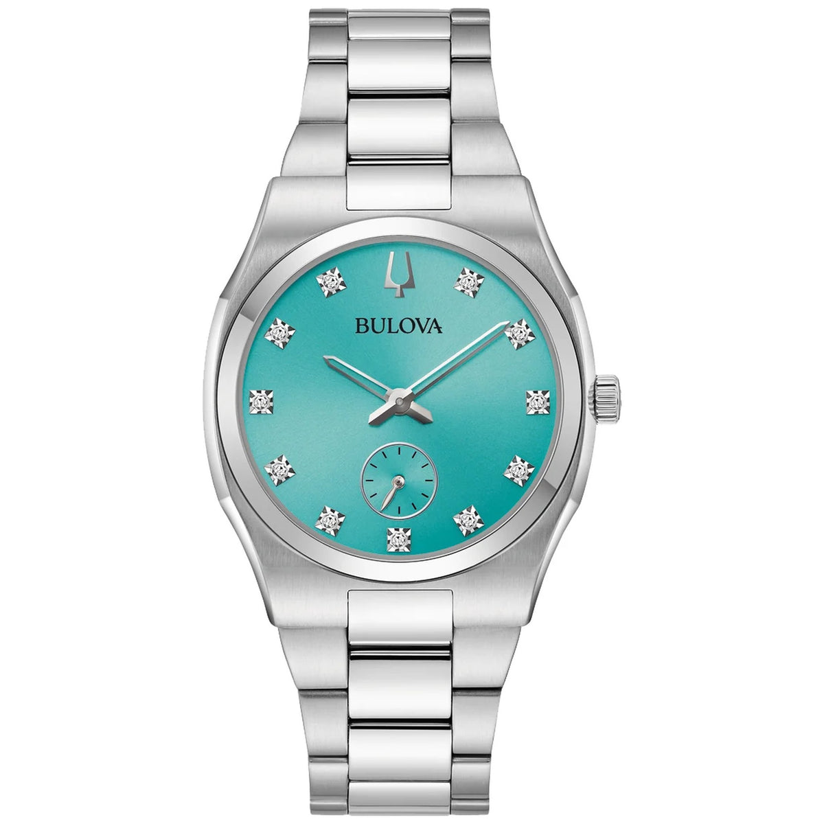 Bulova 96P243 Surveyor Diamant-Damenuhr 34 mm Grün