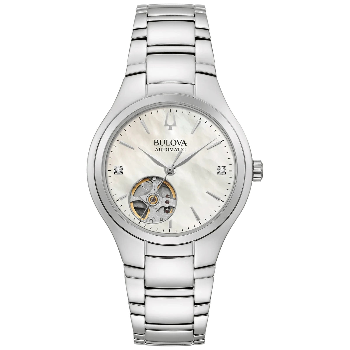 Bulova 96P247 Classic Diamanten Automatikuhr 34mm Perlmutt Damen