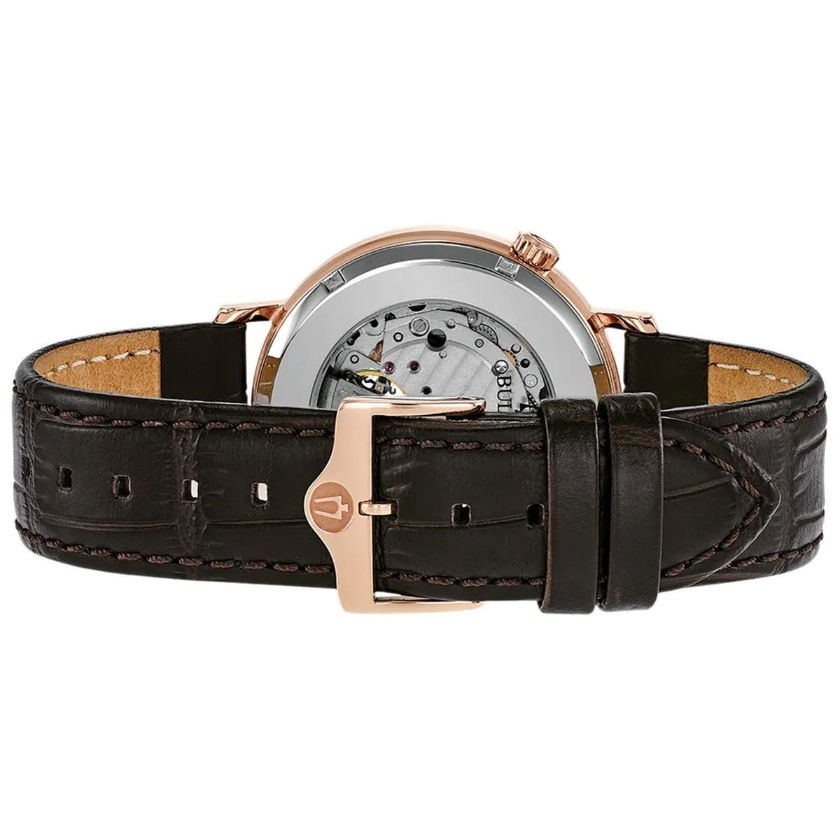 Bulova 97A136 Aerojet Automatic 41mm Silver-Tone Leather Men's Watch