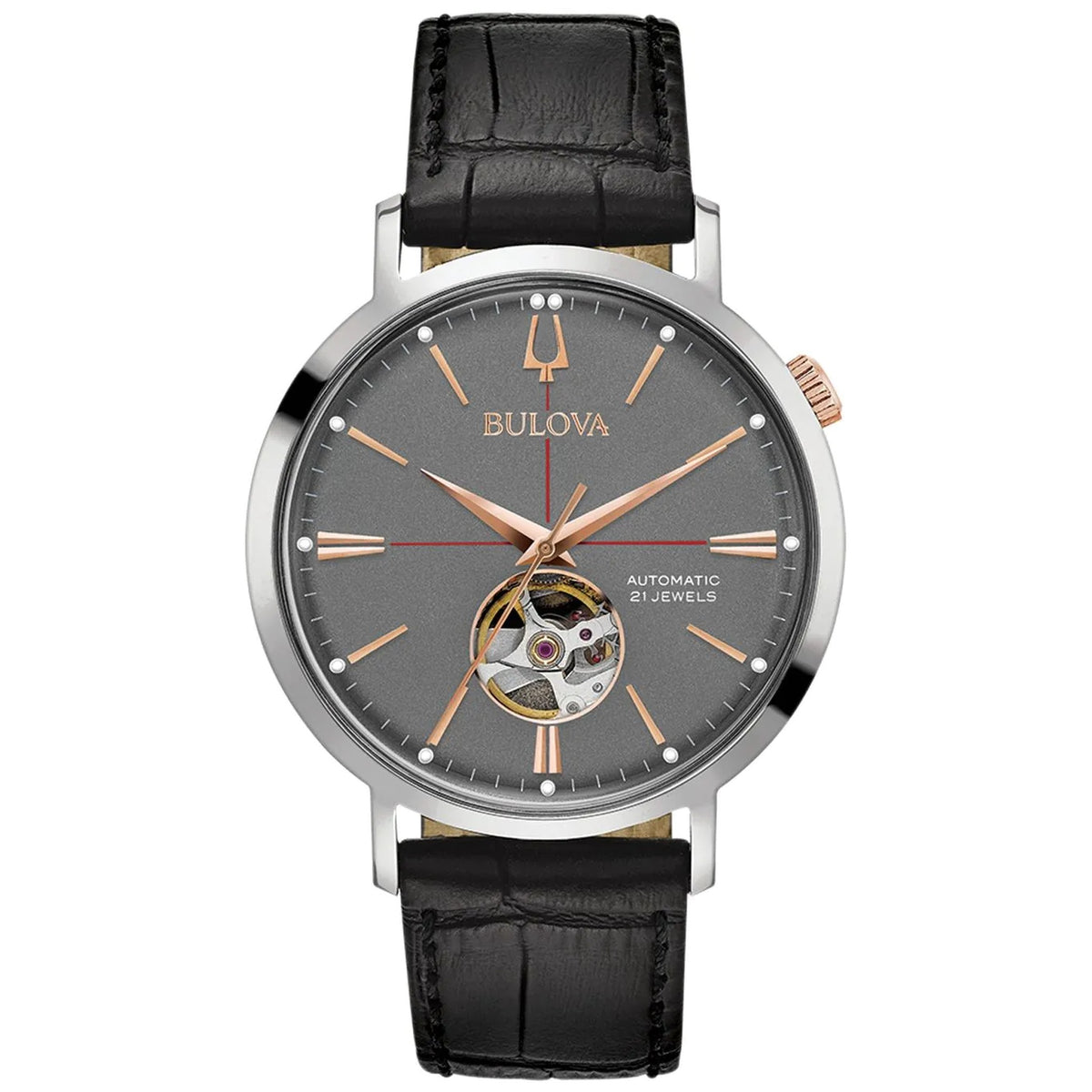 Montre Bulova 98A187 Aerojet Automatique 41mm Cuir Gris Homme
