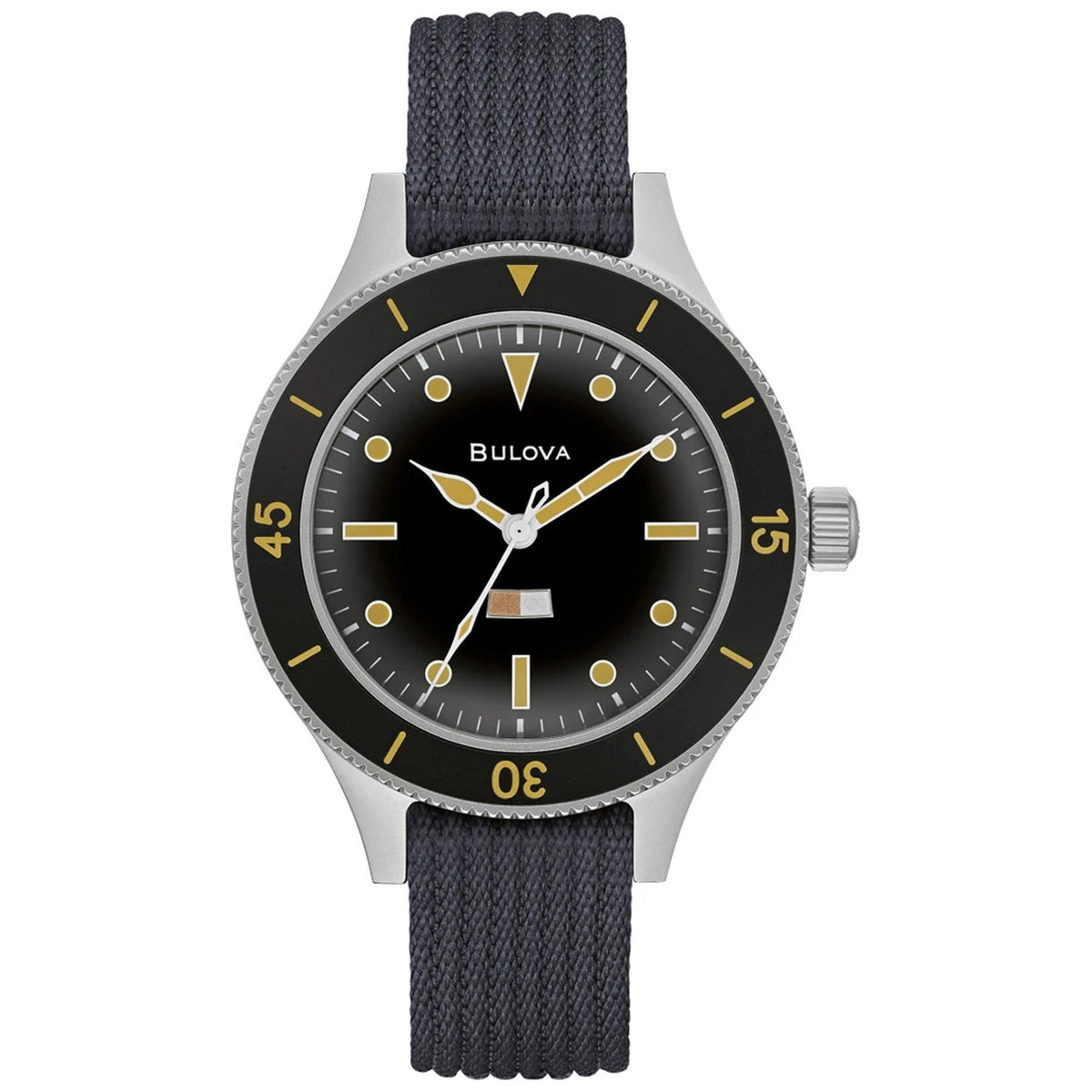 Reloj Bulova 98A266 Mil ship Automático 41mm Nylon Negro Hombre
