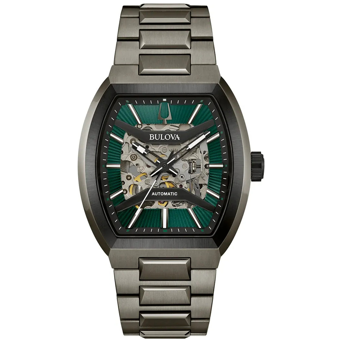 Montre Bulova 98A321 Maquina Automatique 40mm Vert Homme
