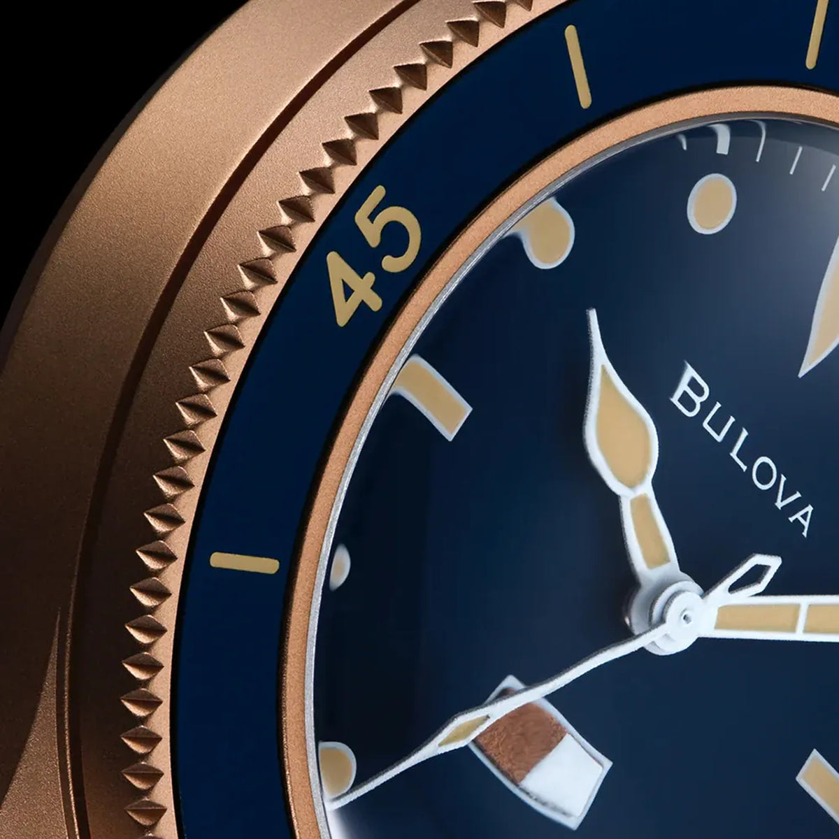Bulova 98A325 Mil-Ship Automatikuhr 41 mm Bronze blaues Cordura-Polyester Herren