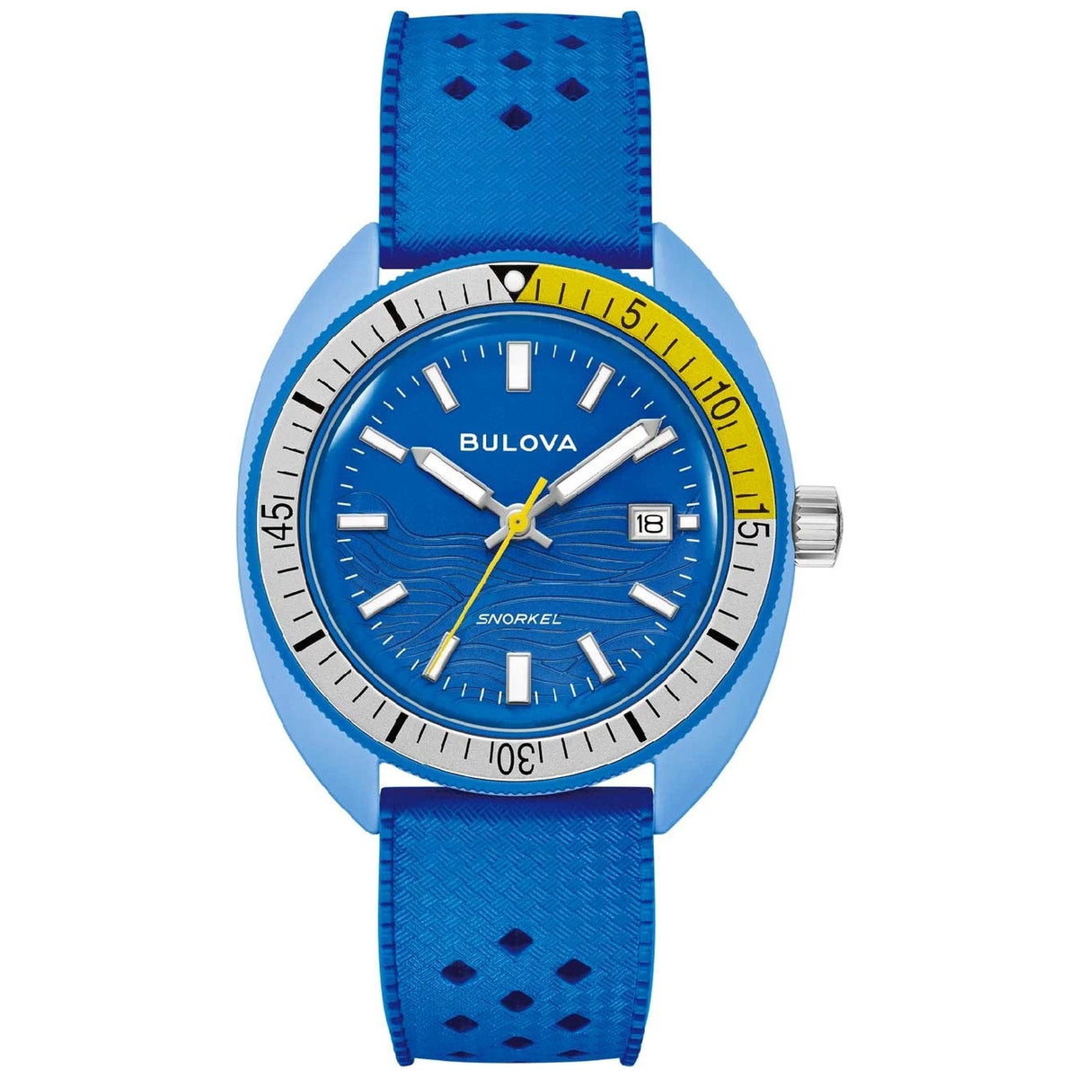 Bulova 98B445 Snorkel 41mm Hybrid-Keramik Kautschuk Blau Herrenuhr