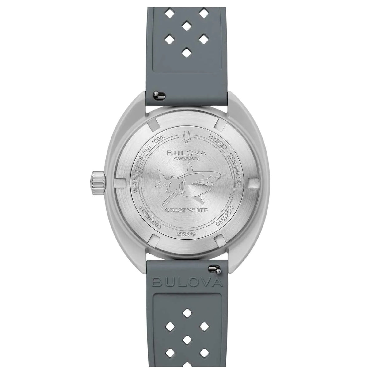 Bulova 98B449 Snorkel 41mm Hybrid Ceramic White Rubber Men's Watch