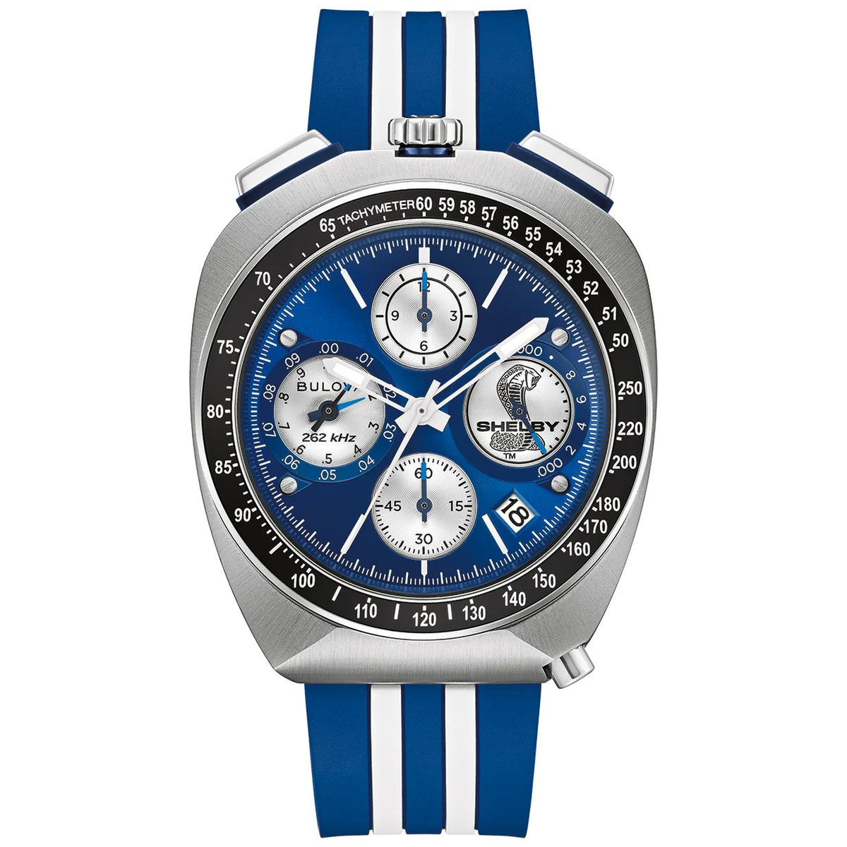 Bulova 98B452 Shelby Chronograph 43mm Blue Rubber Men's Watch