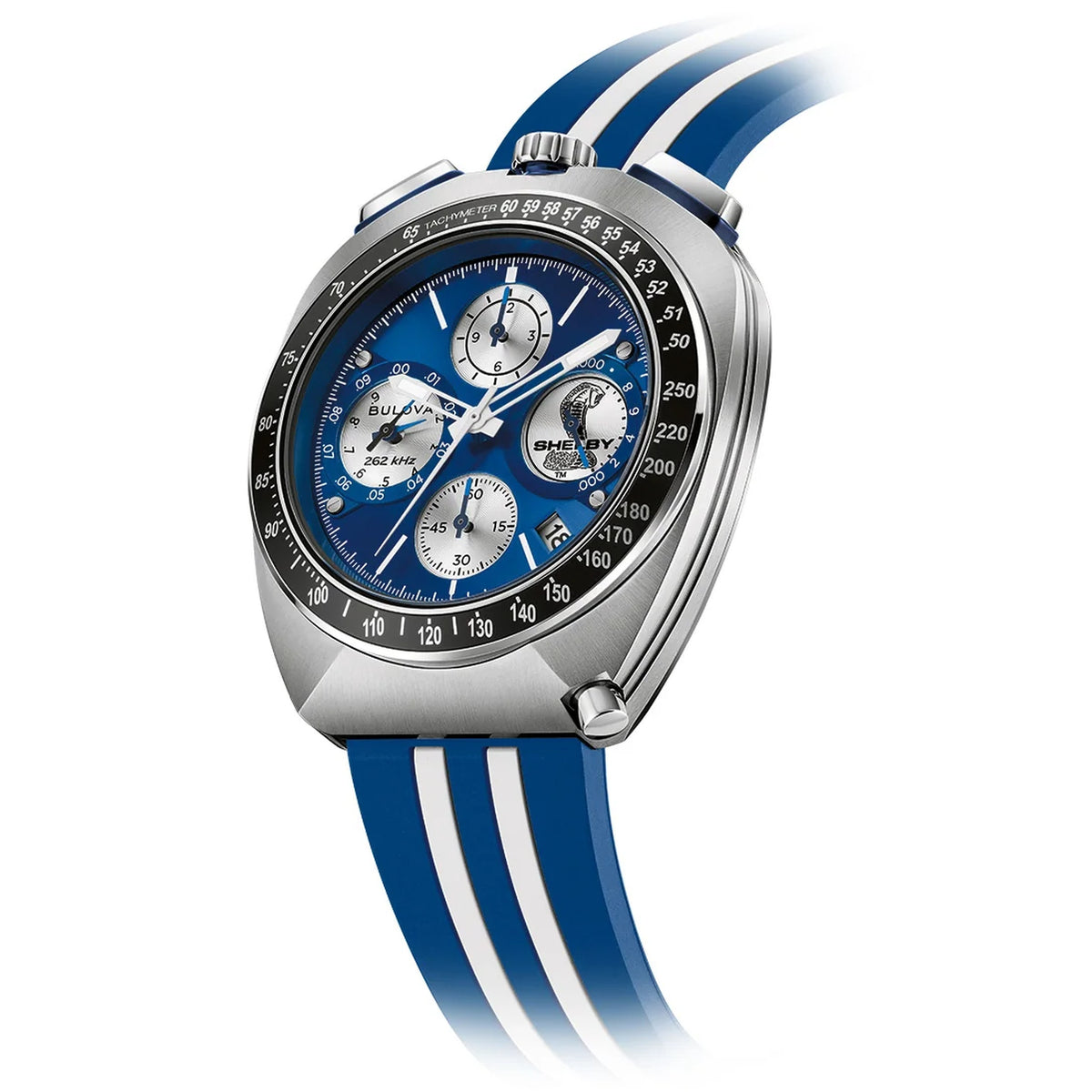 Bulova 98B452 Shelby Chronograph 43mm Blue Rubber Men's Watch