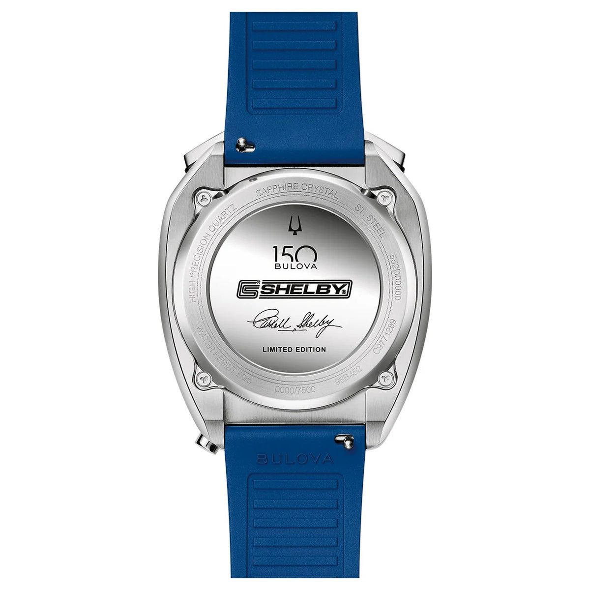 Bulova 98B452 Shelby Chronograph 43mm Blue Rubber Men's Watch