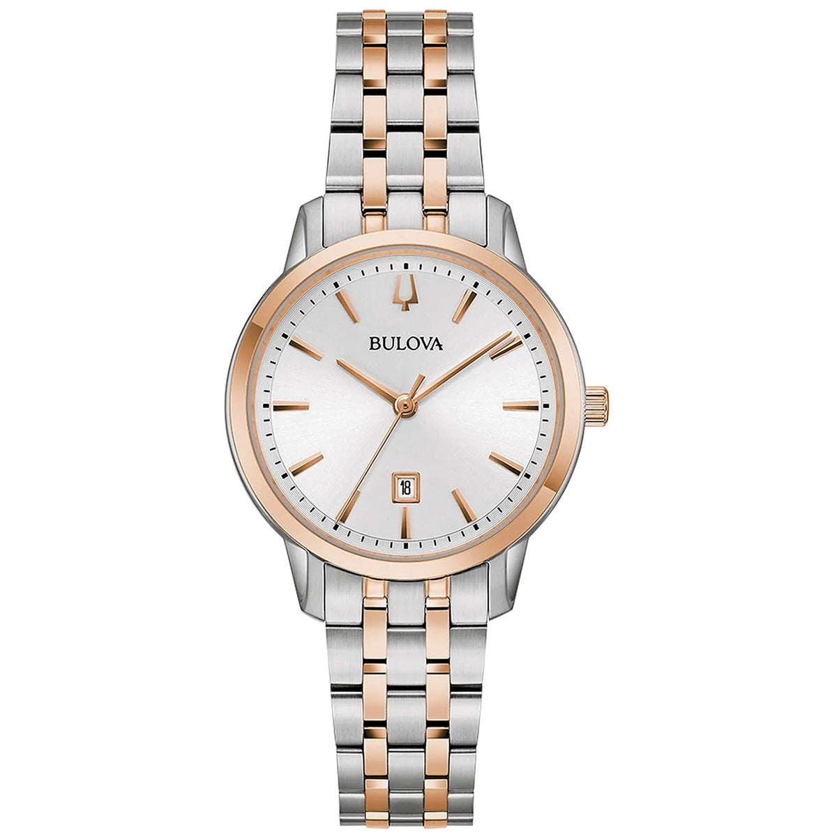 Horloge Bulova 98M137 Sutton Diamanten 31mm Wit Dames
