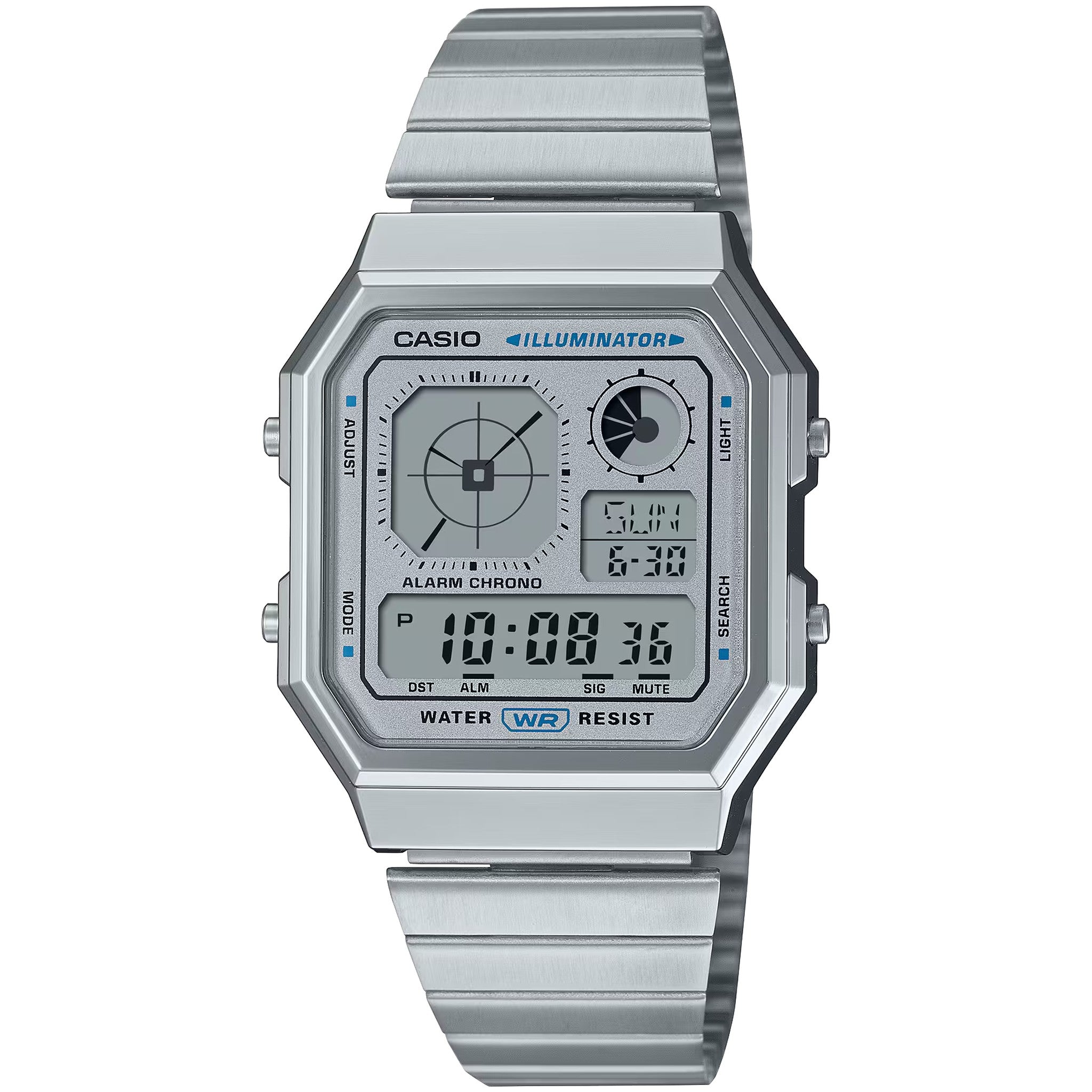 Casio Vintage Unisex Watch A130WE-7A Quartz Digital Silver