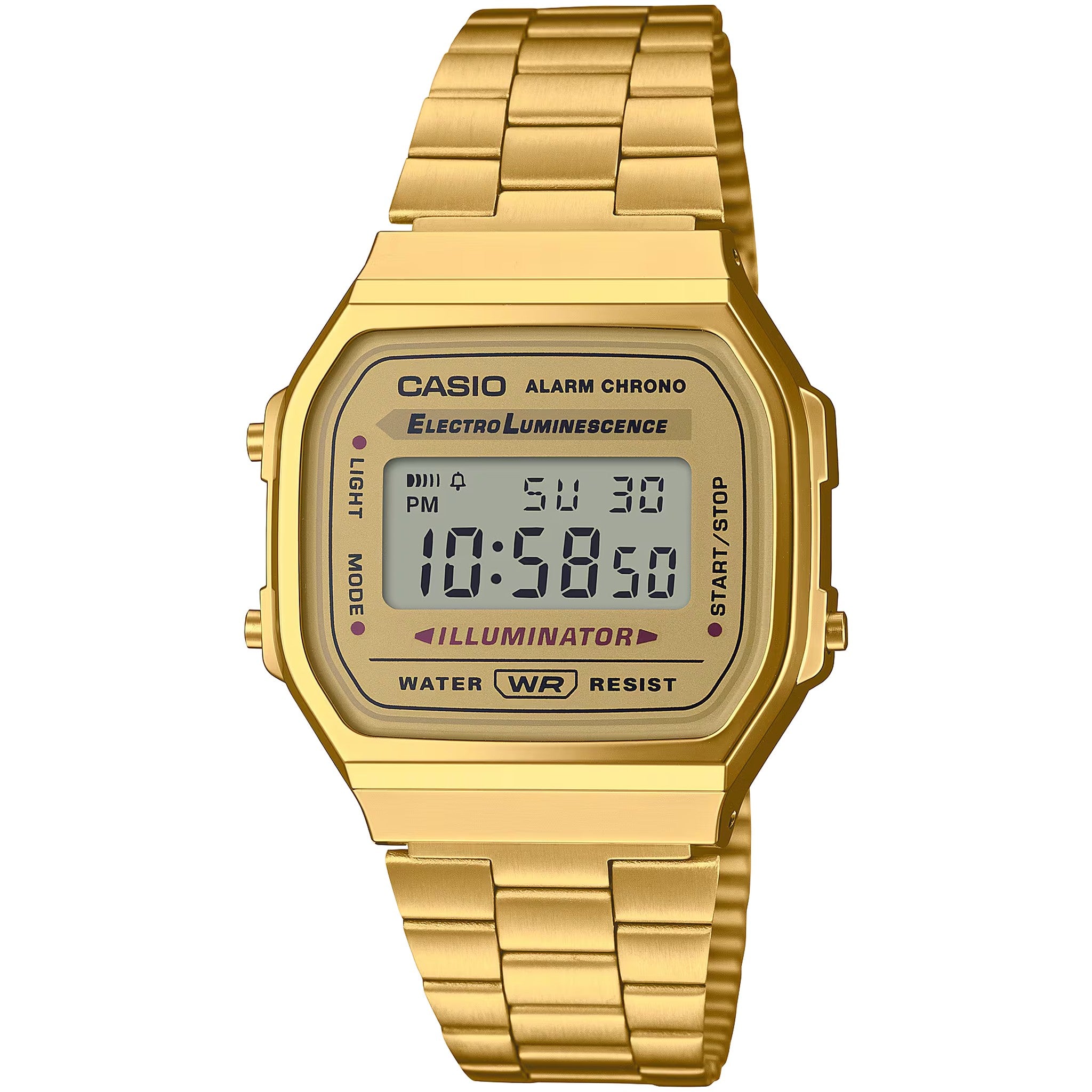 Casio Vintage Unisex Watch A168WG-9 Quartz Digital Gold