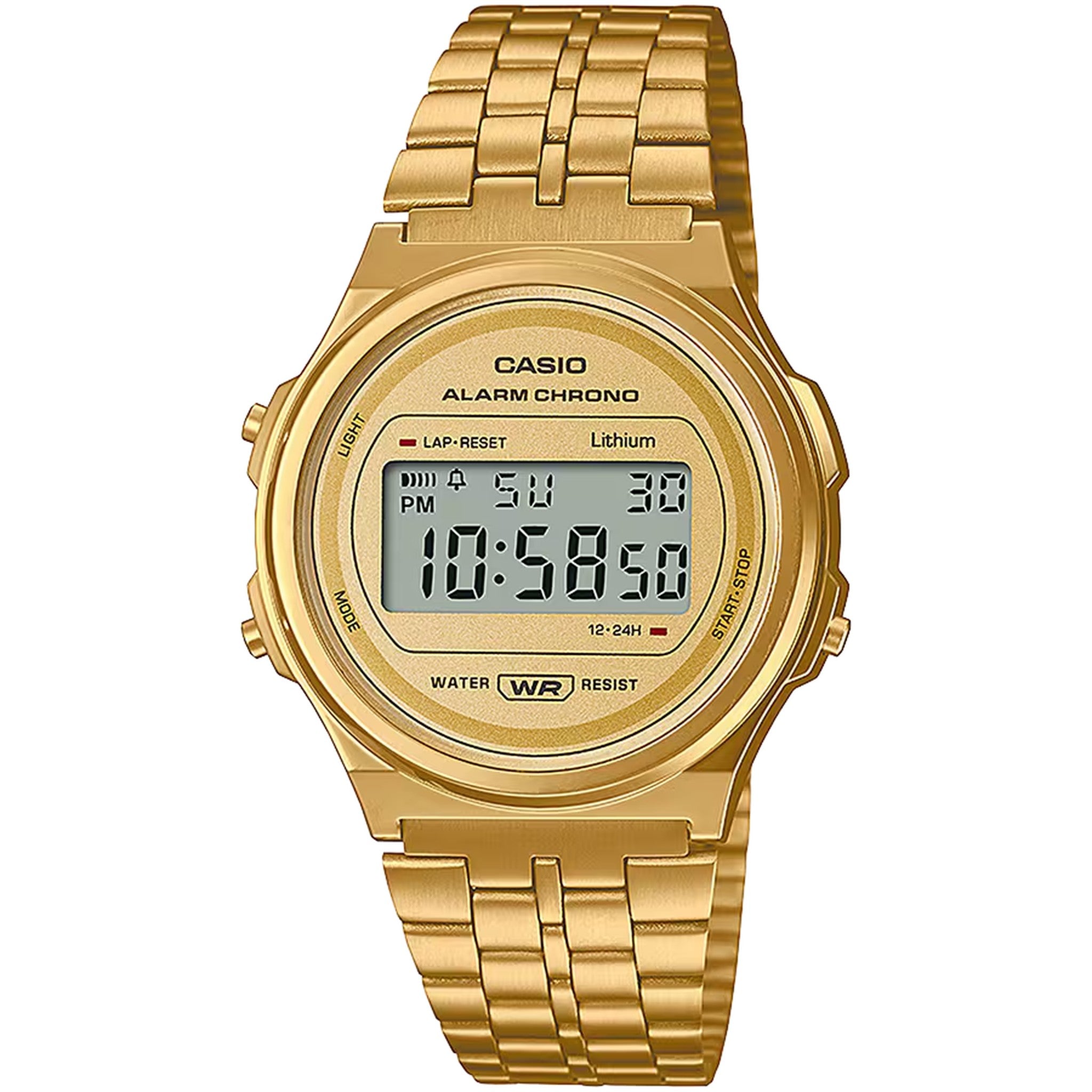 Casio Unisex Vintage Watch A171WEG-9A Quartz Digital Gold