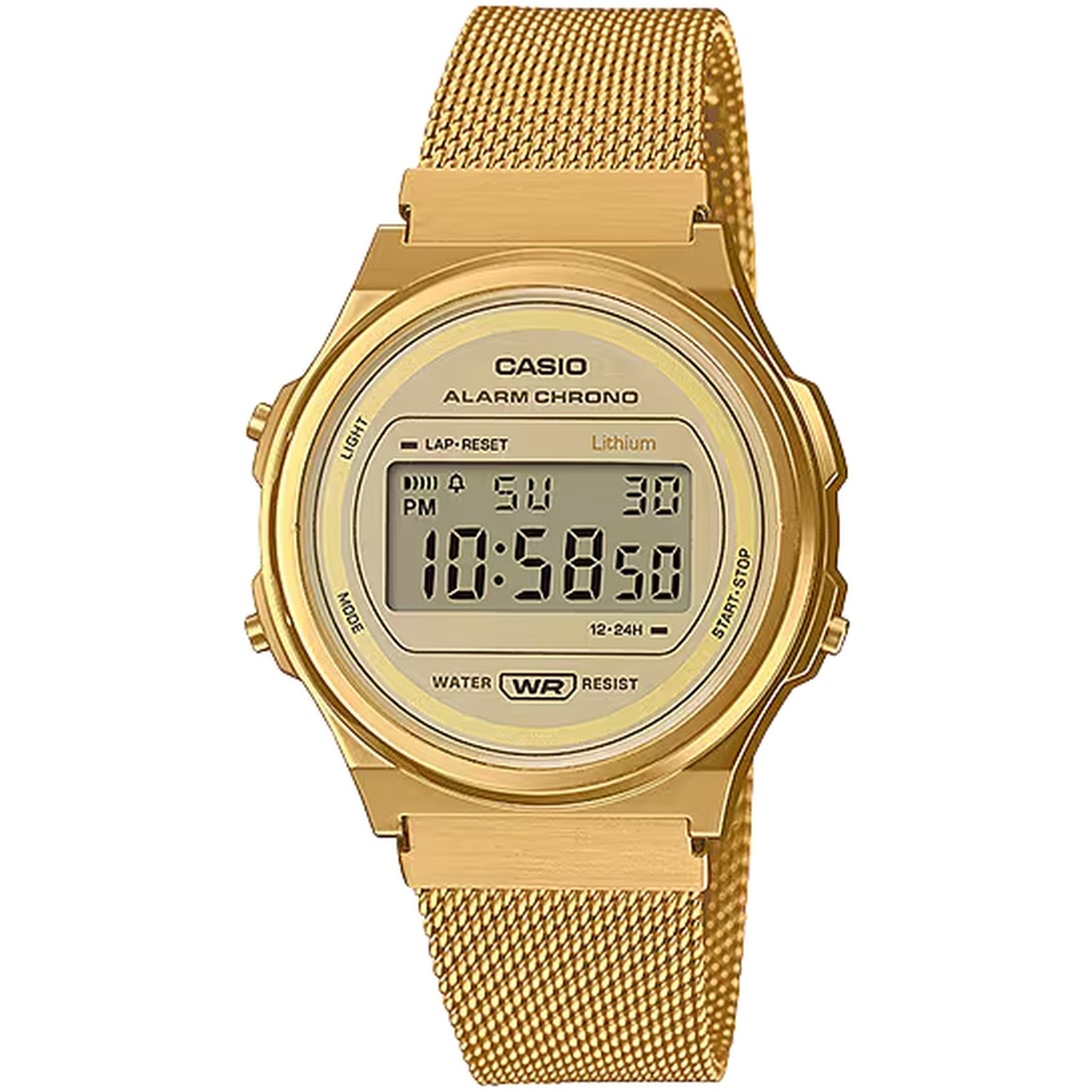 Casio Unisex Vintage Watch A171WEMG-9A Quartz Digital Gold