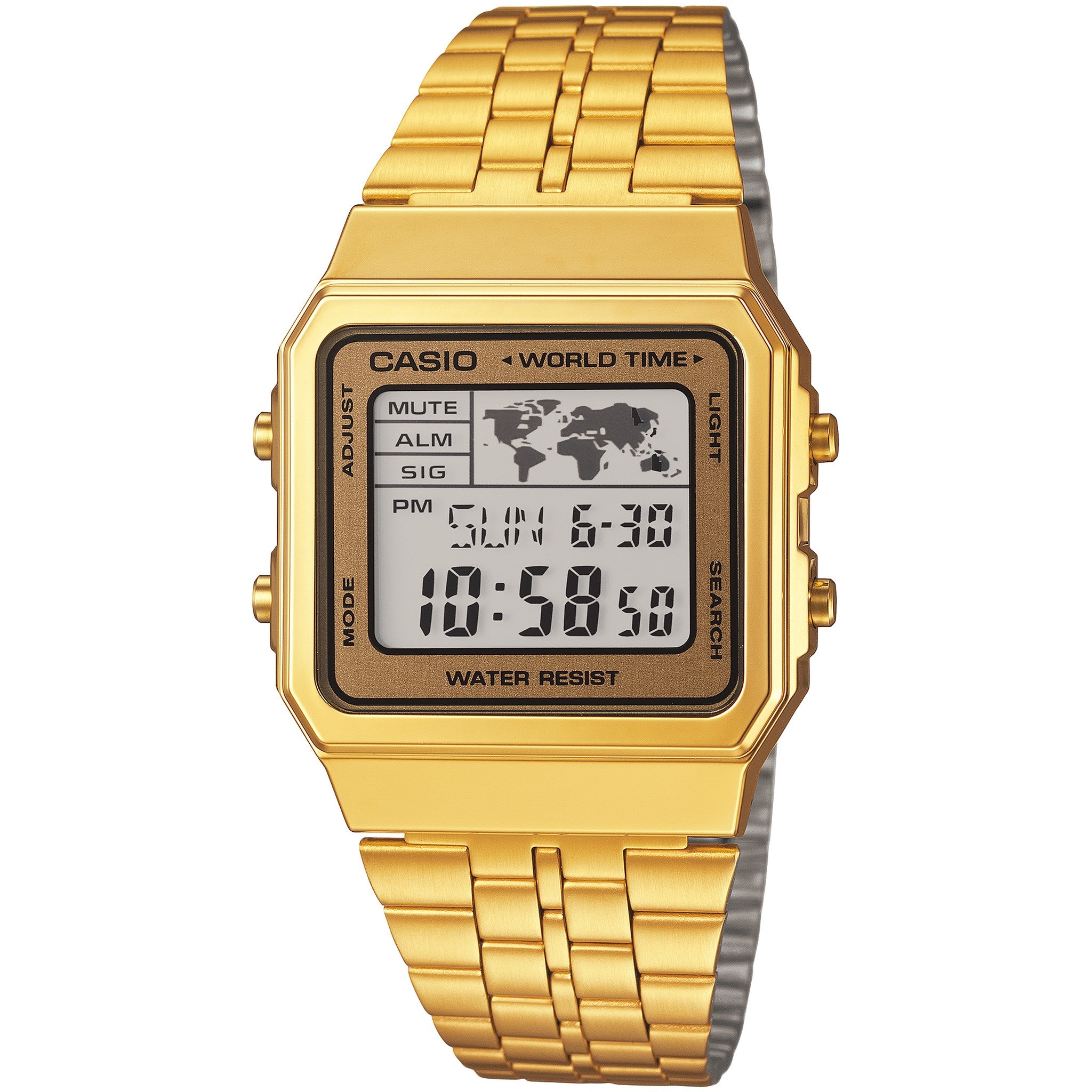 Casio Vintage Unisex Watch A500WGA-9D Quartz Digital Gold