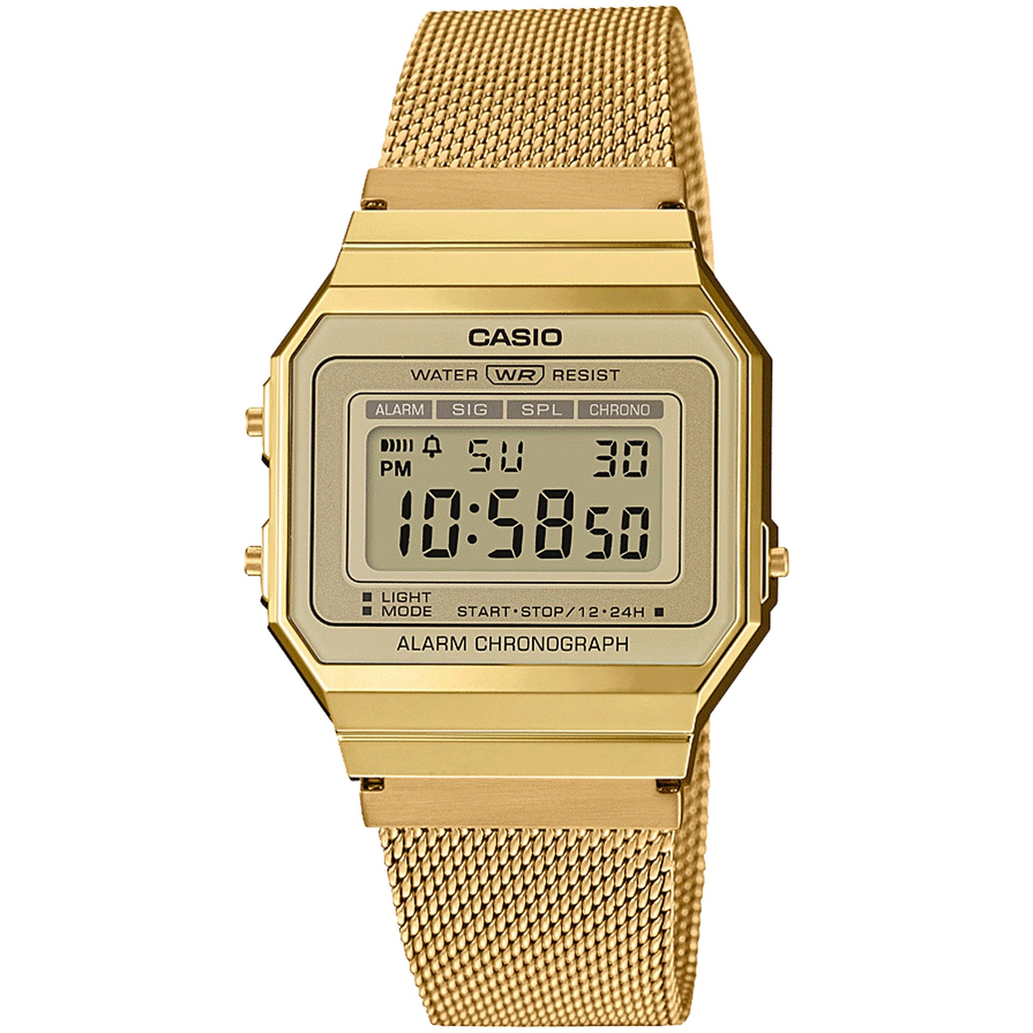 Casio Vintage Unisex Watch A700WMG-9A Quartz Digital Gold