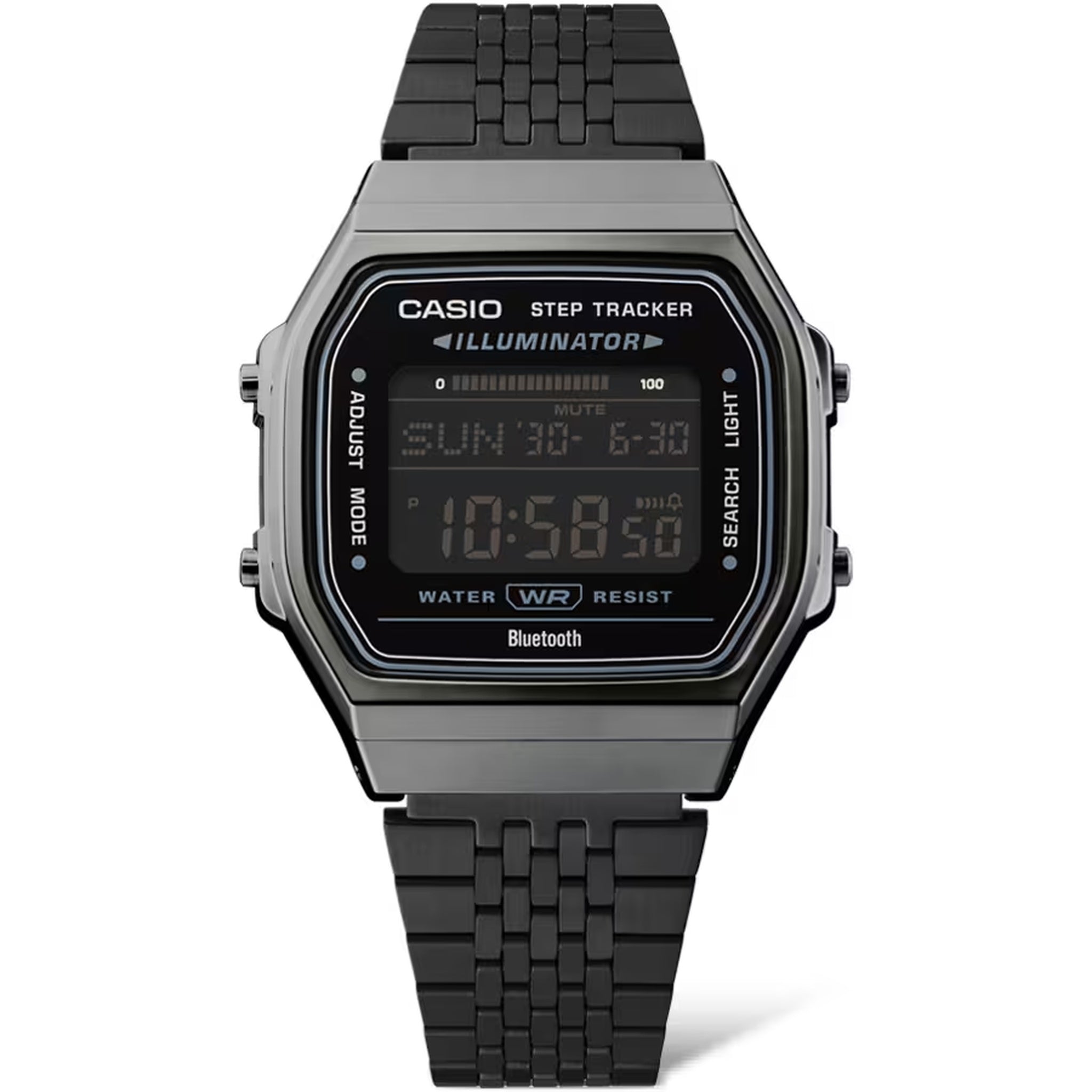 Montre Casio Mixte Vintage ABL-100WEGG-1B Quartz Digitale Argent Noir