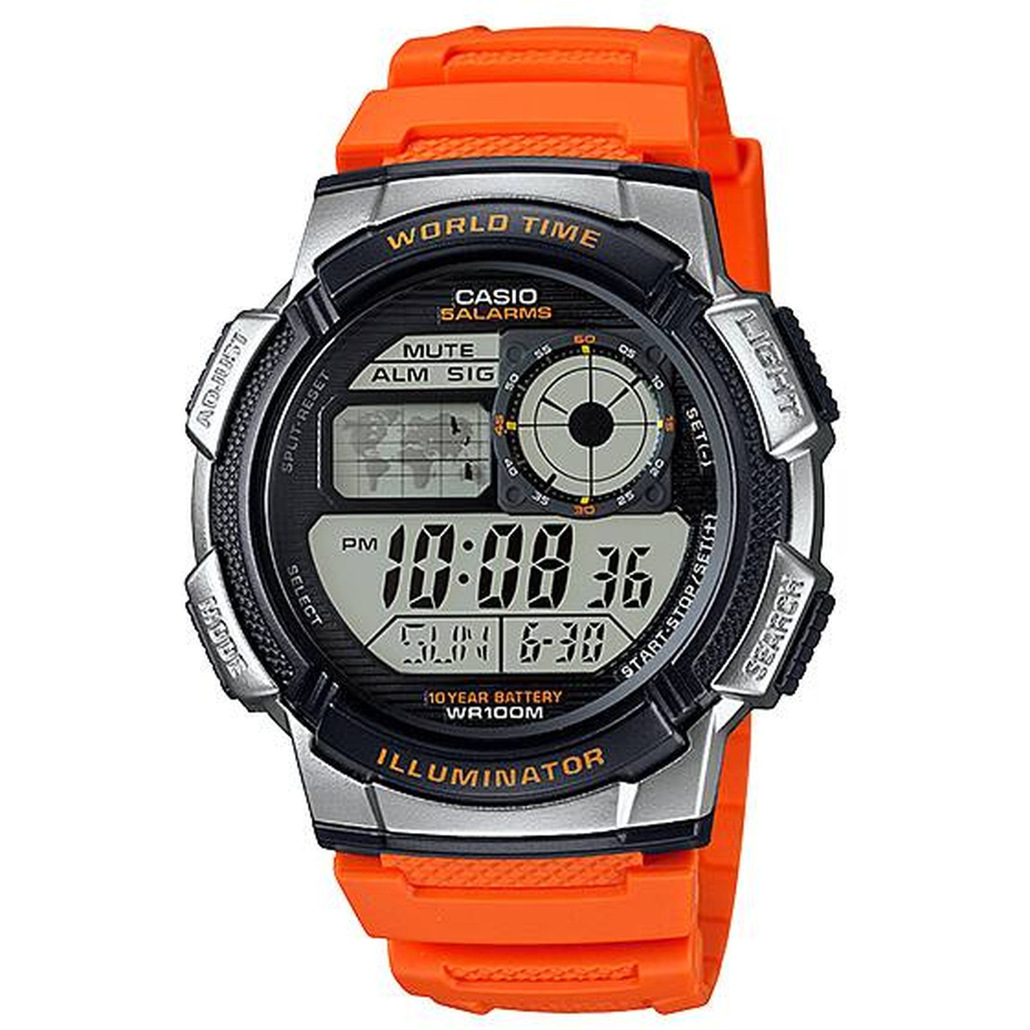 Montre Casio Homme AE-1000W-4B Quartz Digitale Argent Noir