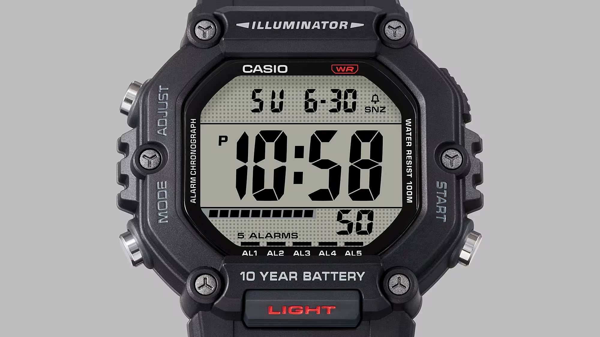 Casio Men's Watch AE-1600H-1A Quartz Digital Black