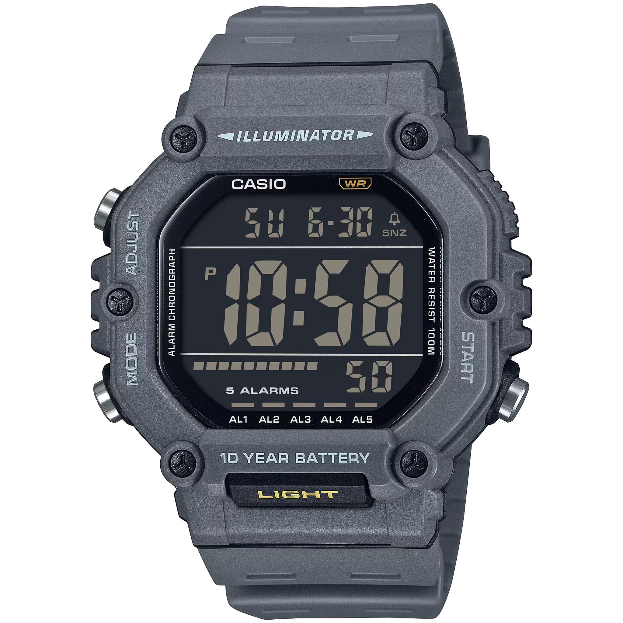 Montre Casio Homme AE-1600H-8B Quartz Digitale Gris Noir