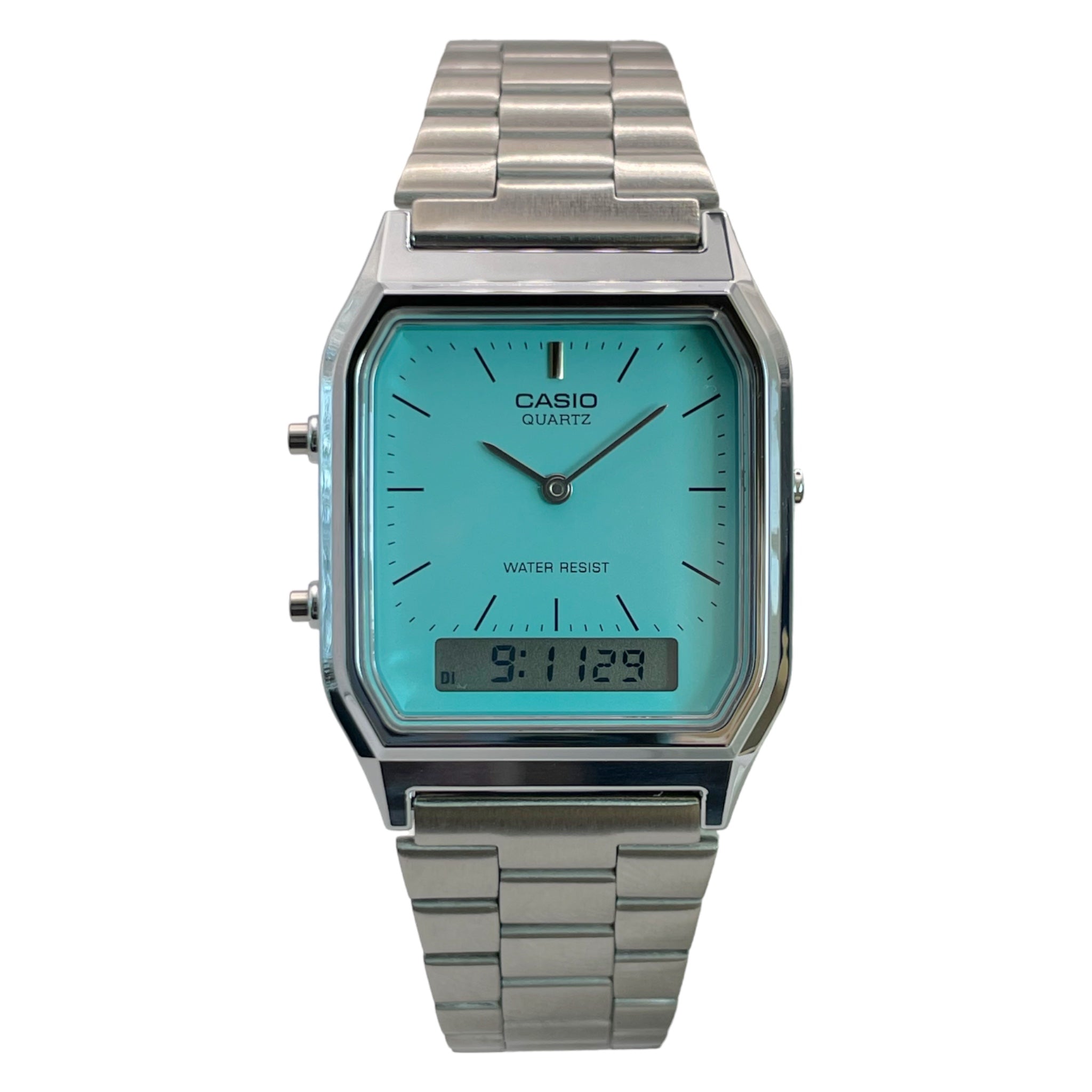 Montre Casio Vintage Mixte AQ-230A-2A2 Bleu Verdoyant