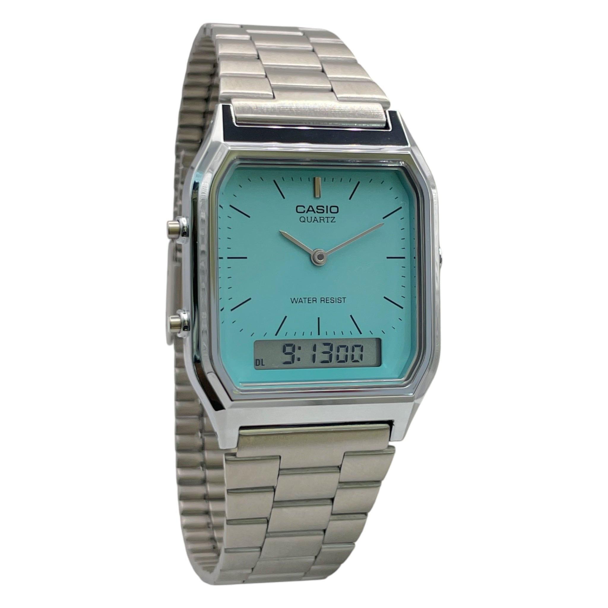 Montre Casio Vintage Mixte AQ-230A-2A2 Bleu Verdoyant