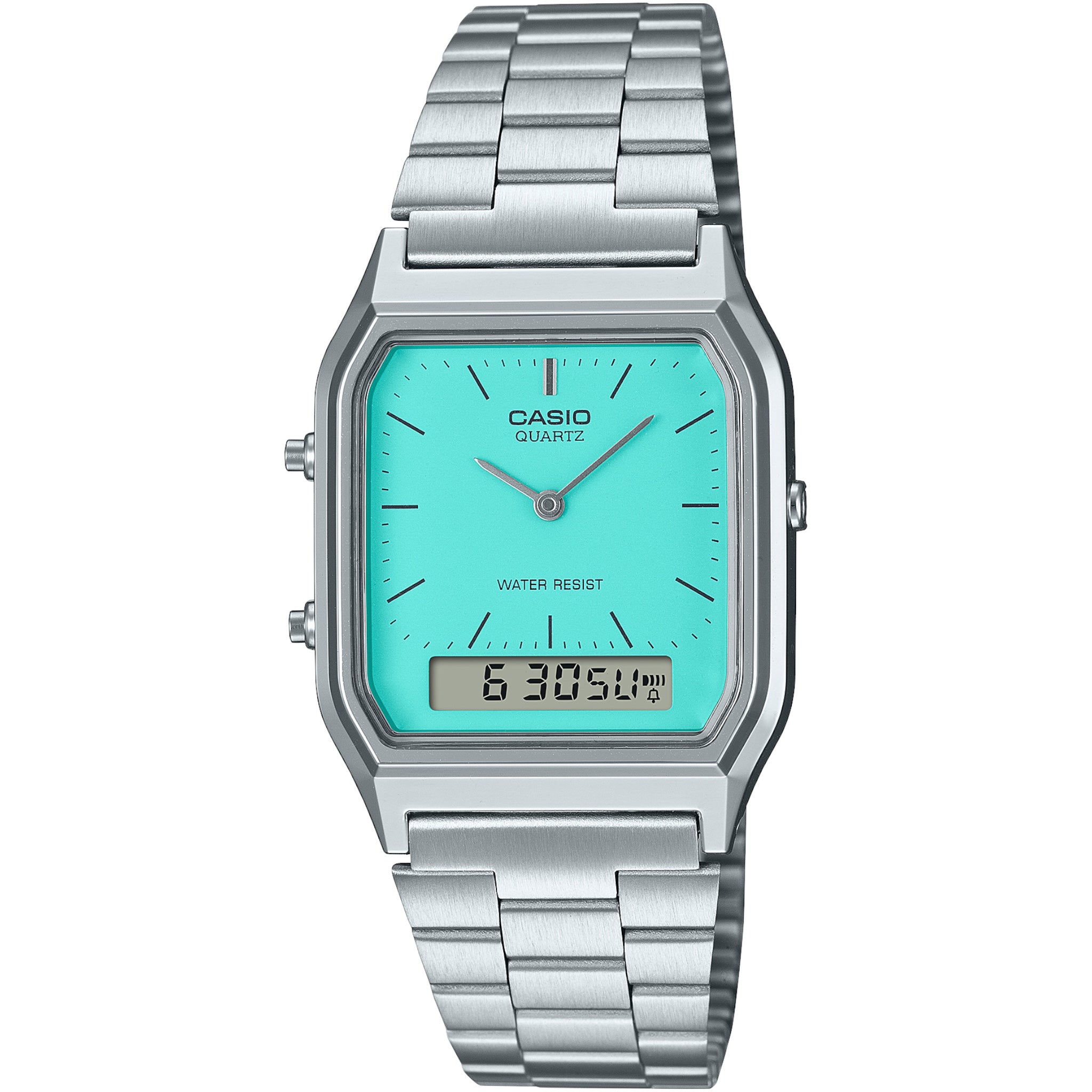 Montre Casio Vintage Mixte AQ-230A-2A2 Bleu Verdoyant