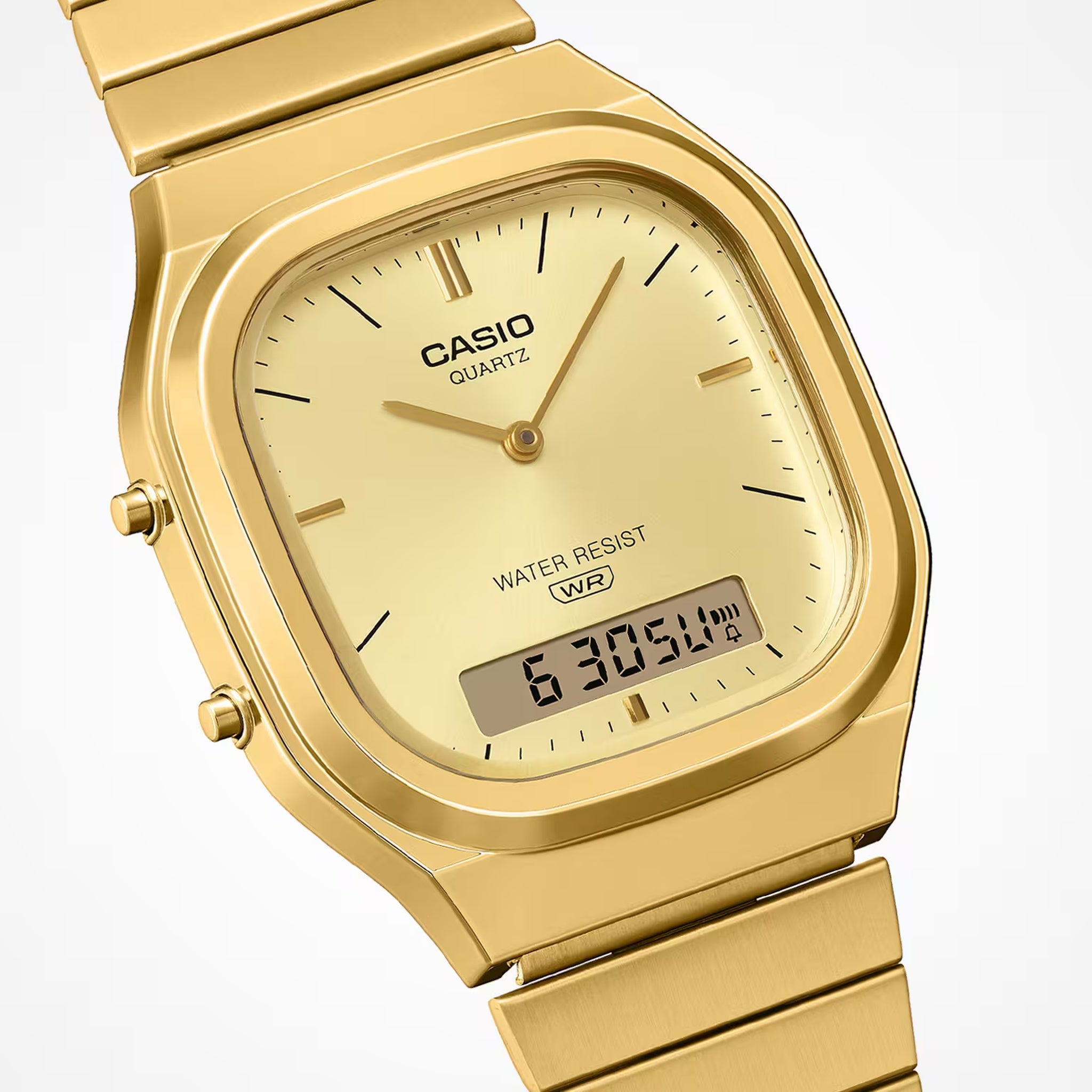 Montre Casio Mixte Vintage AQ-240E-7A Quartz Analogique / Digitale Argent